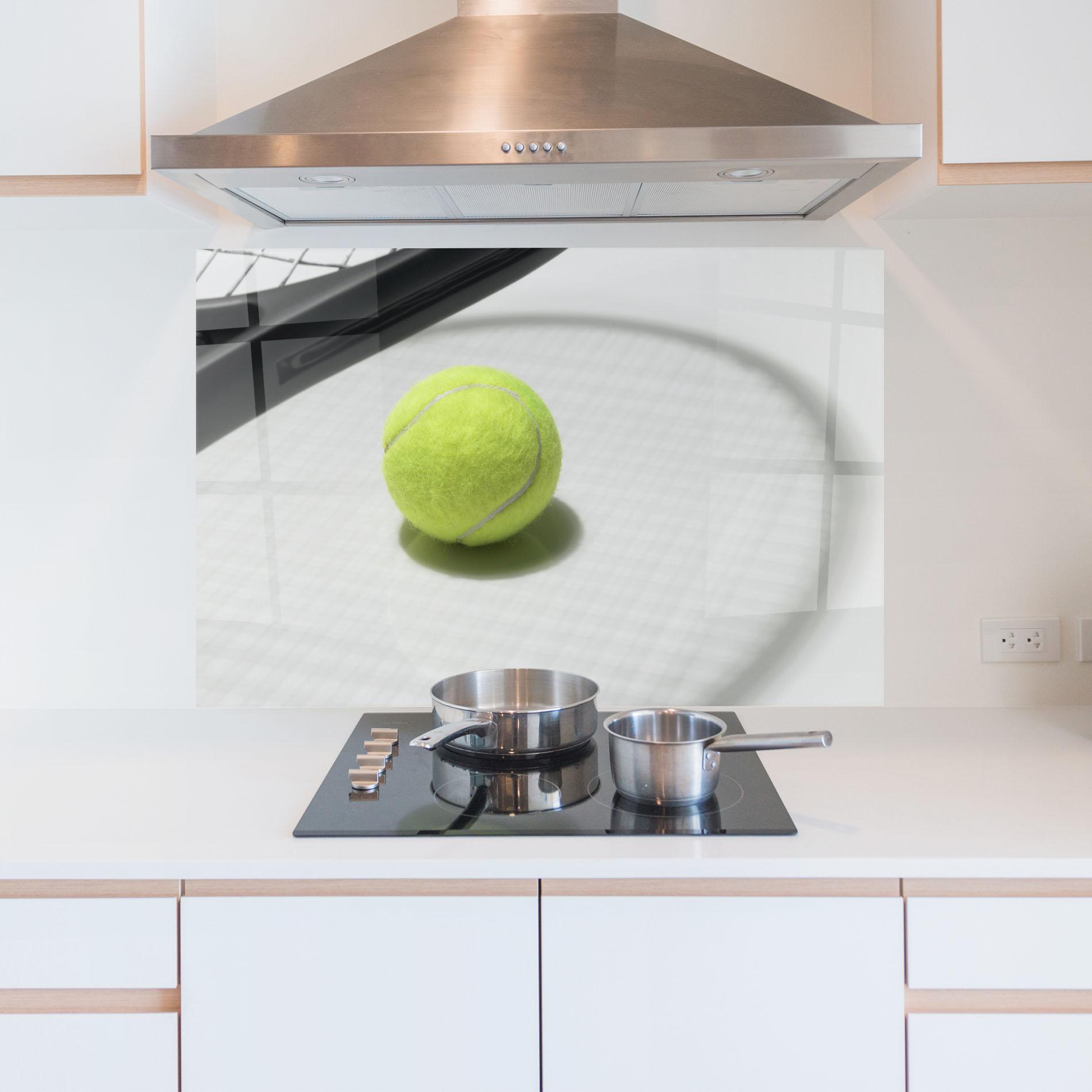 Panou Sticla Bucatarie Tennis Racket Shadow mockup 5