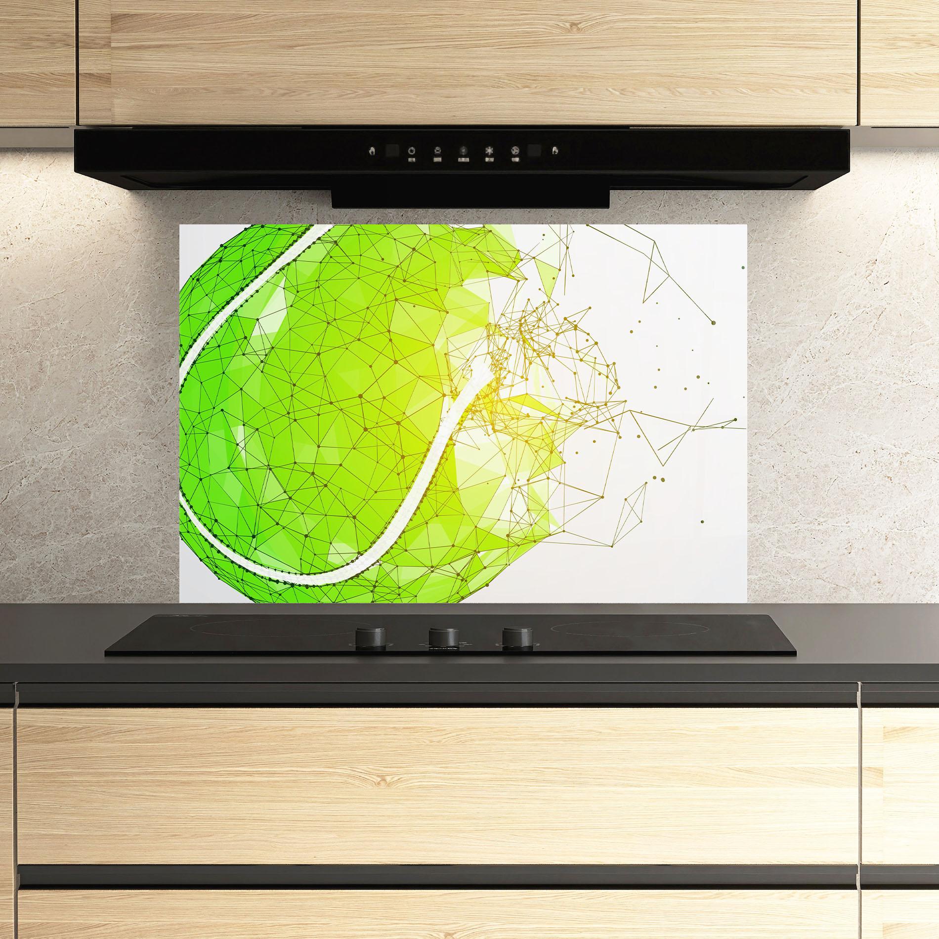 Panou Sticla Bucatarie Green Line Tennis mockup 3