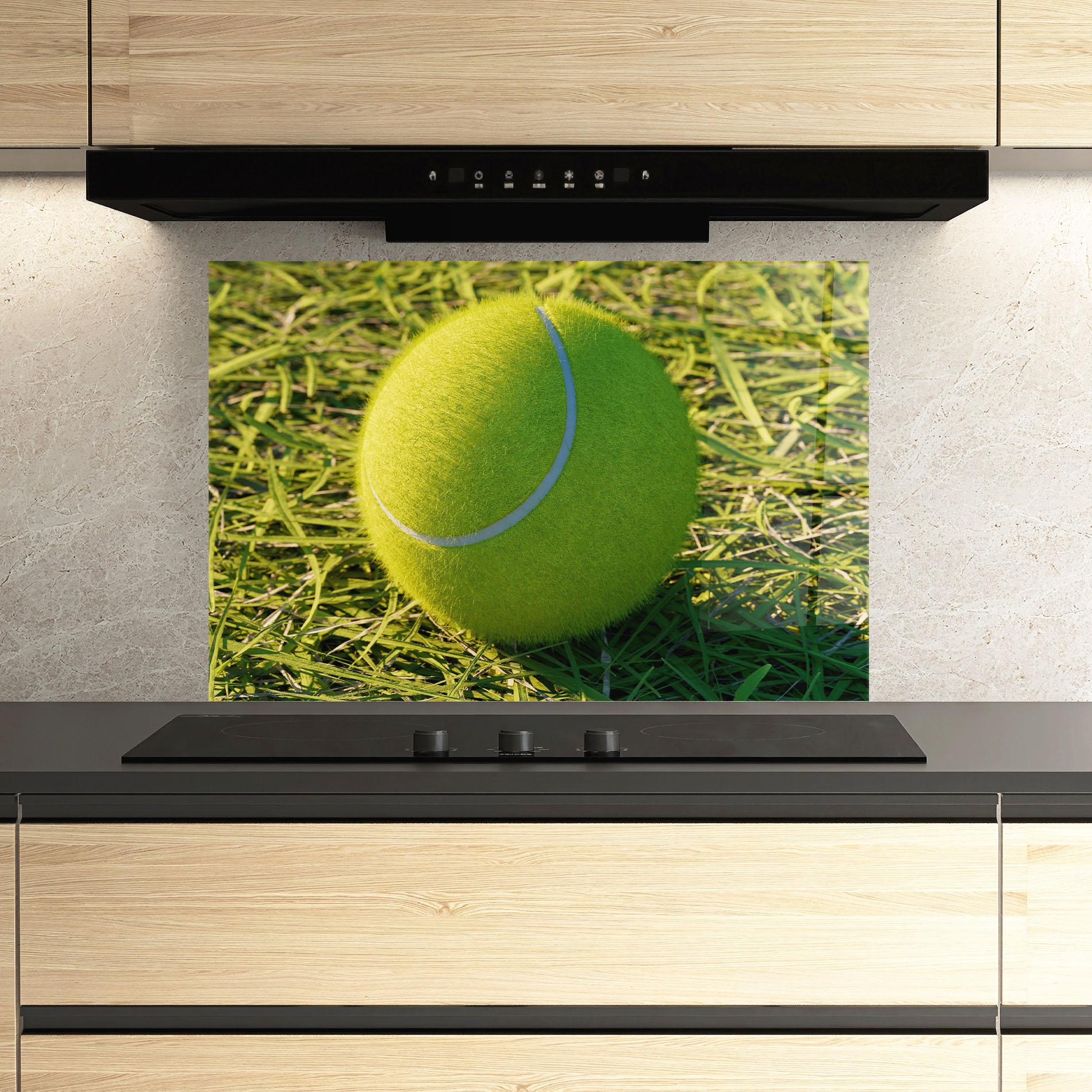 Panou Sticla Bucatarie Green Tennis Ball mockup 3