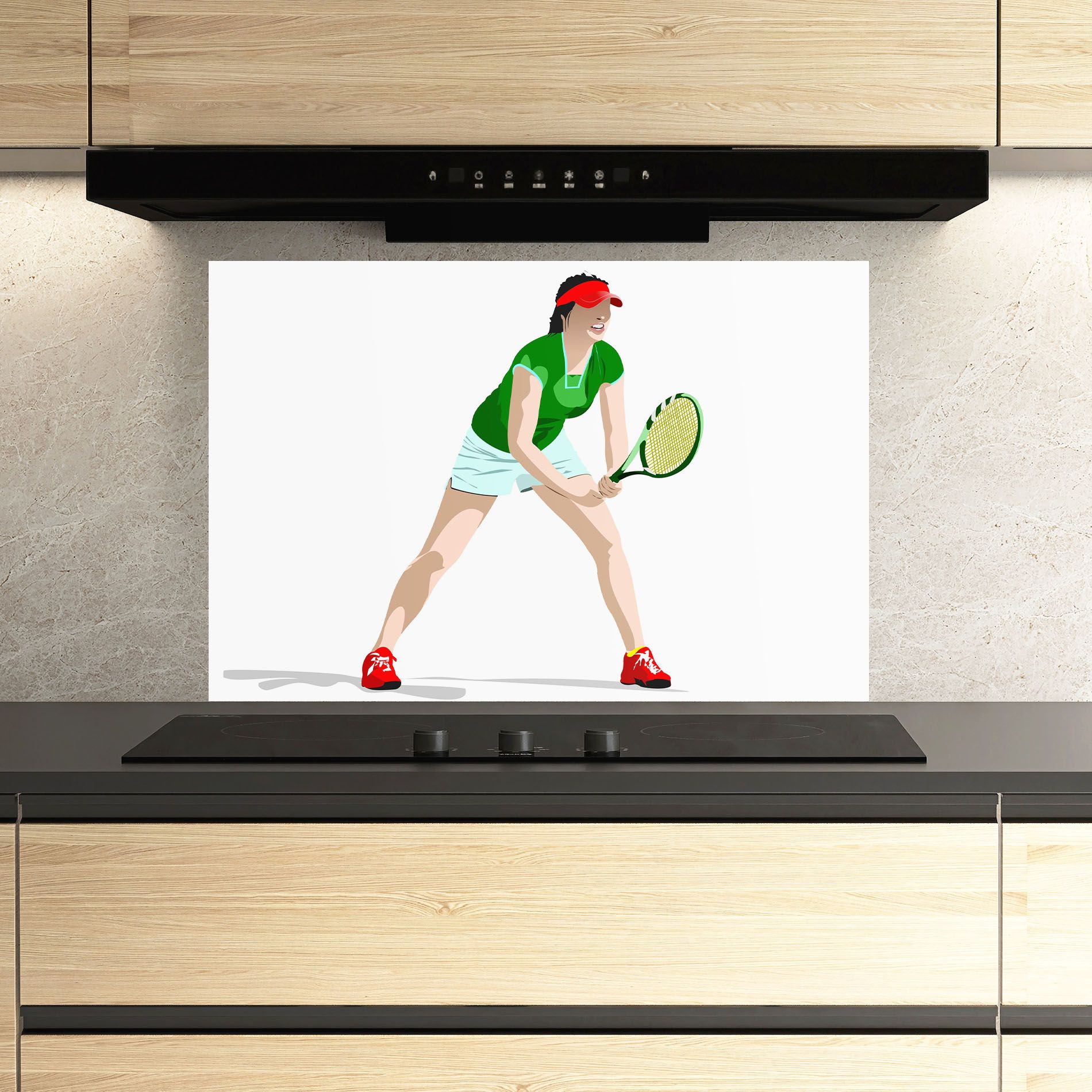 Green Tennis Racket mockup 3