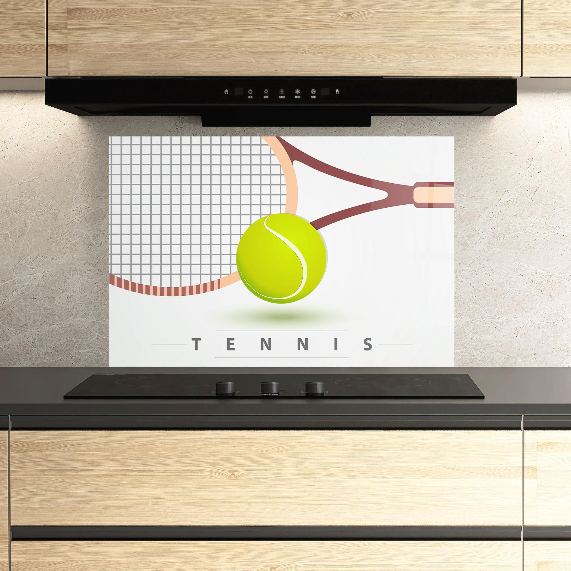 Panou Sticla Bucatarie Tennis Ball mockup 3