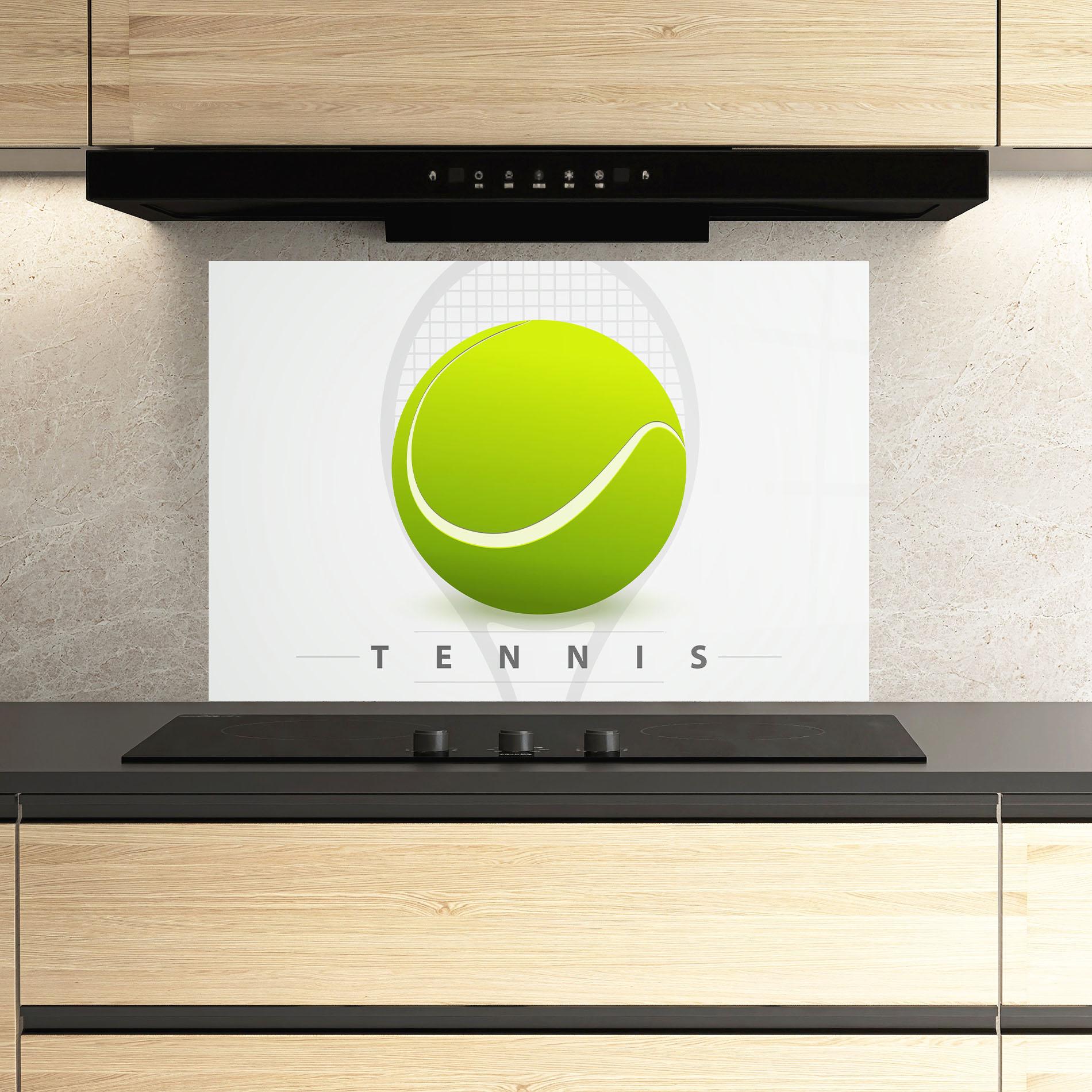 Panou Sticla Bucatarie Tennis Green Ball mockup 3