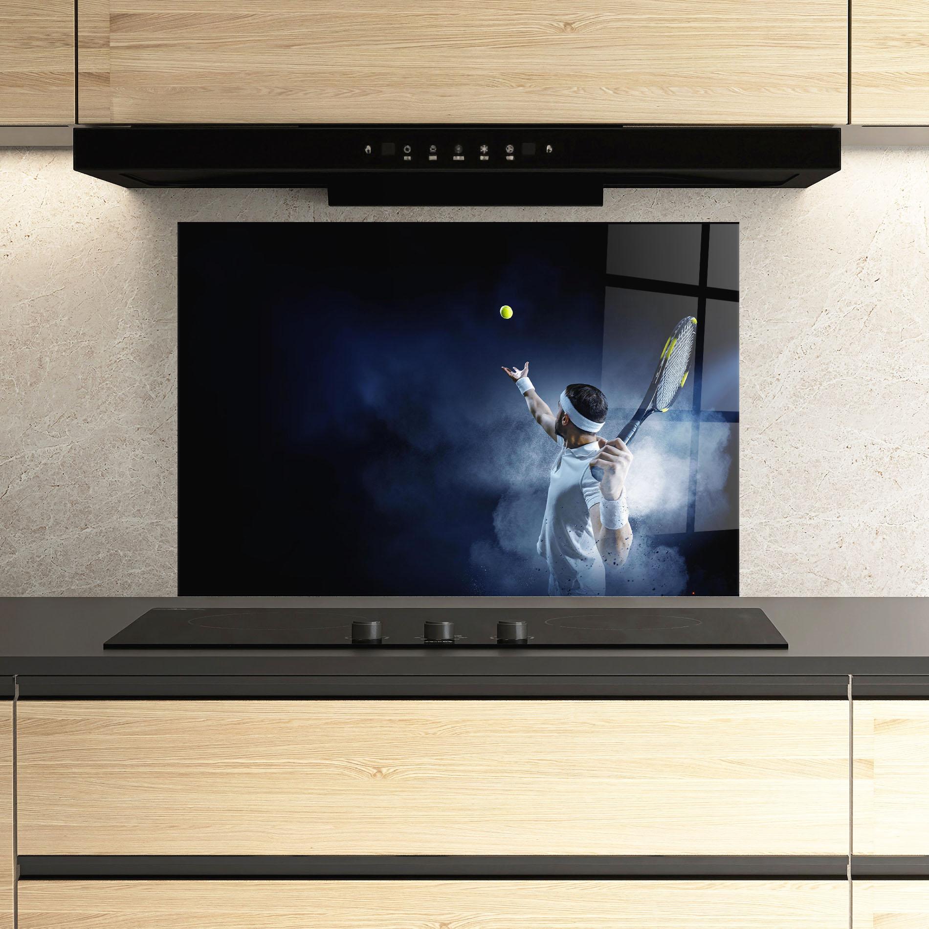 Panou Sticla Bucatarie Tennis Professional Player mockup 3