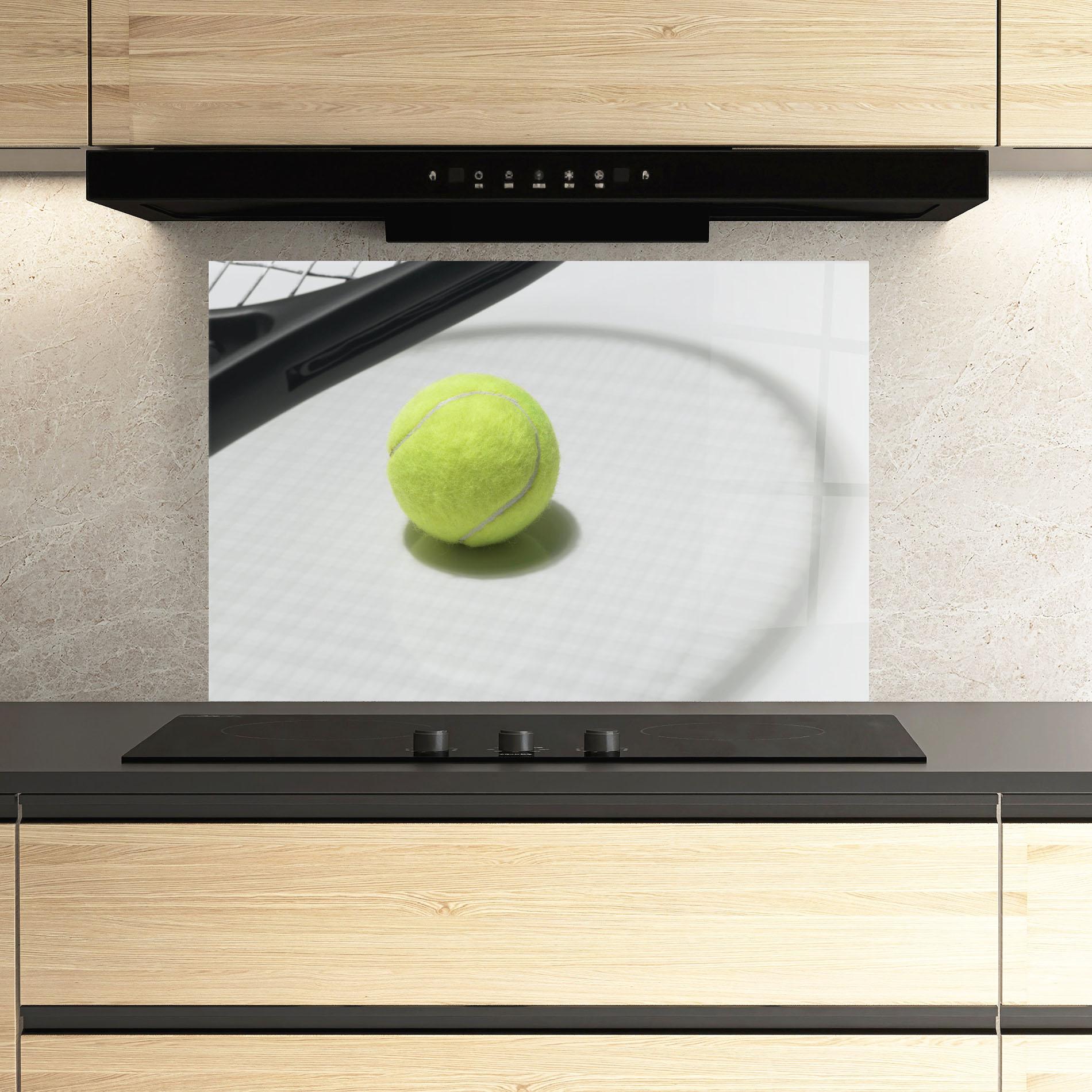 Panou Sticla Bucatarie Tennis Racket Shadow mockup 3