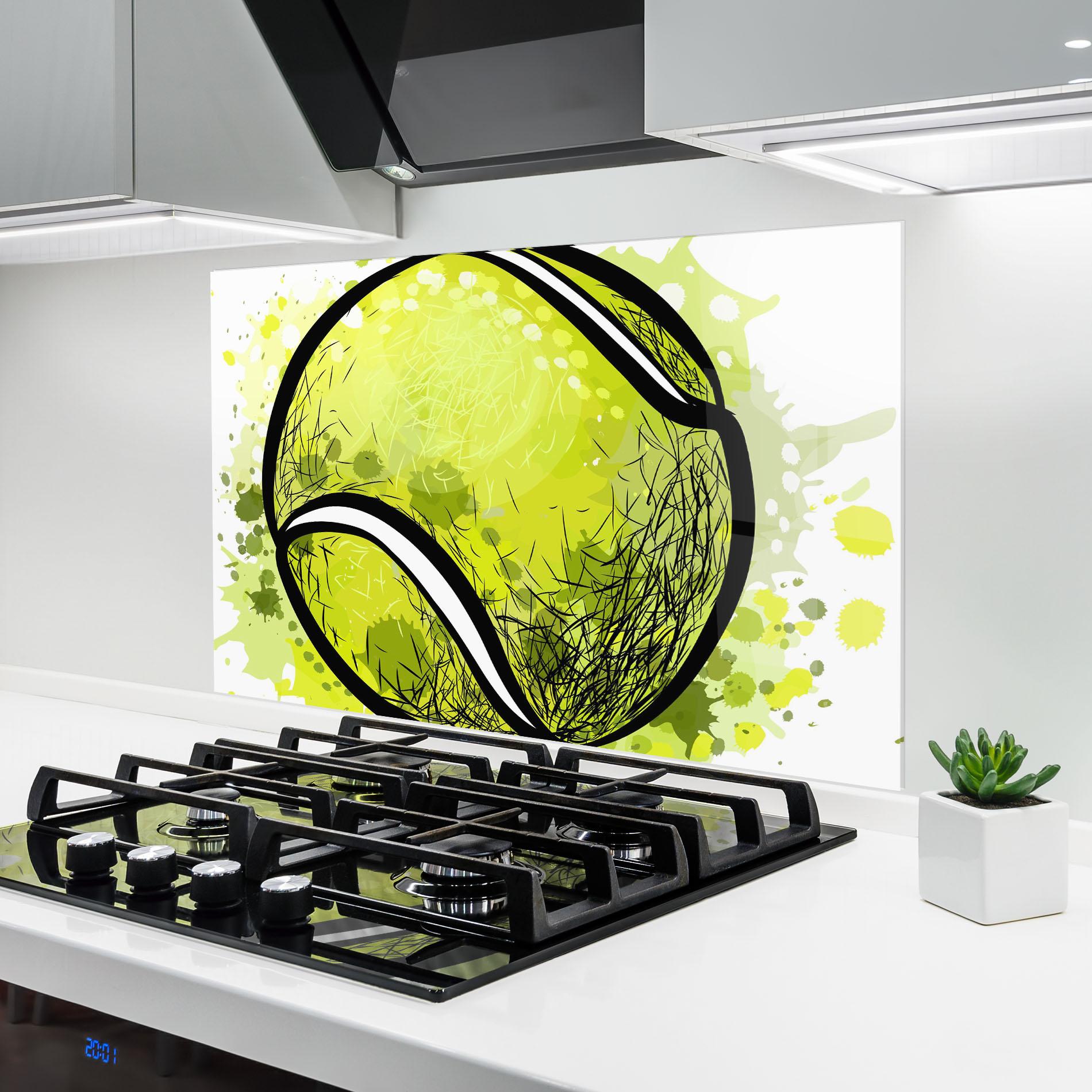 Panou Sticla Bucatarie Big Tennis Ball mockup 6