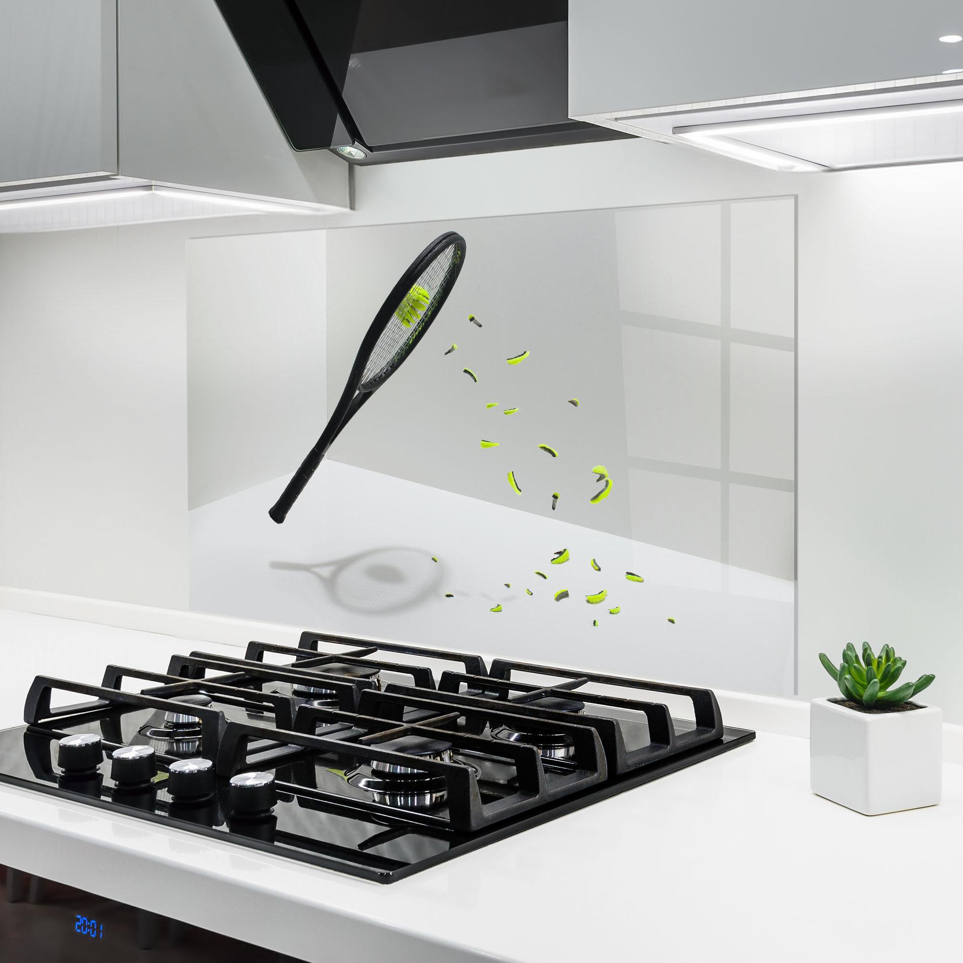 Panou Sticla Bucatarie Broken Tennis Ball mockup 6