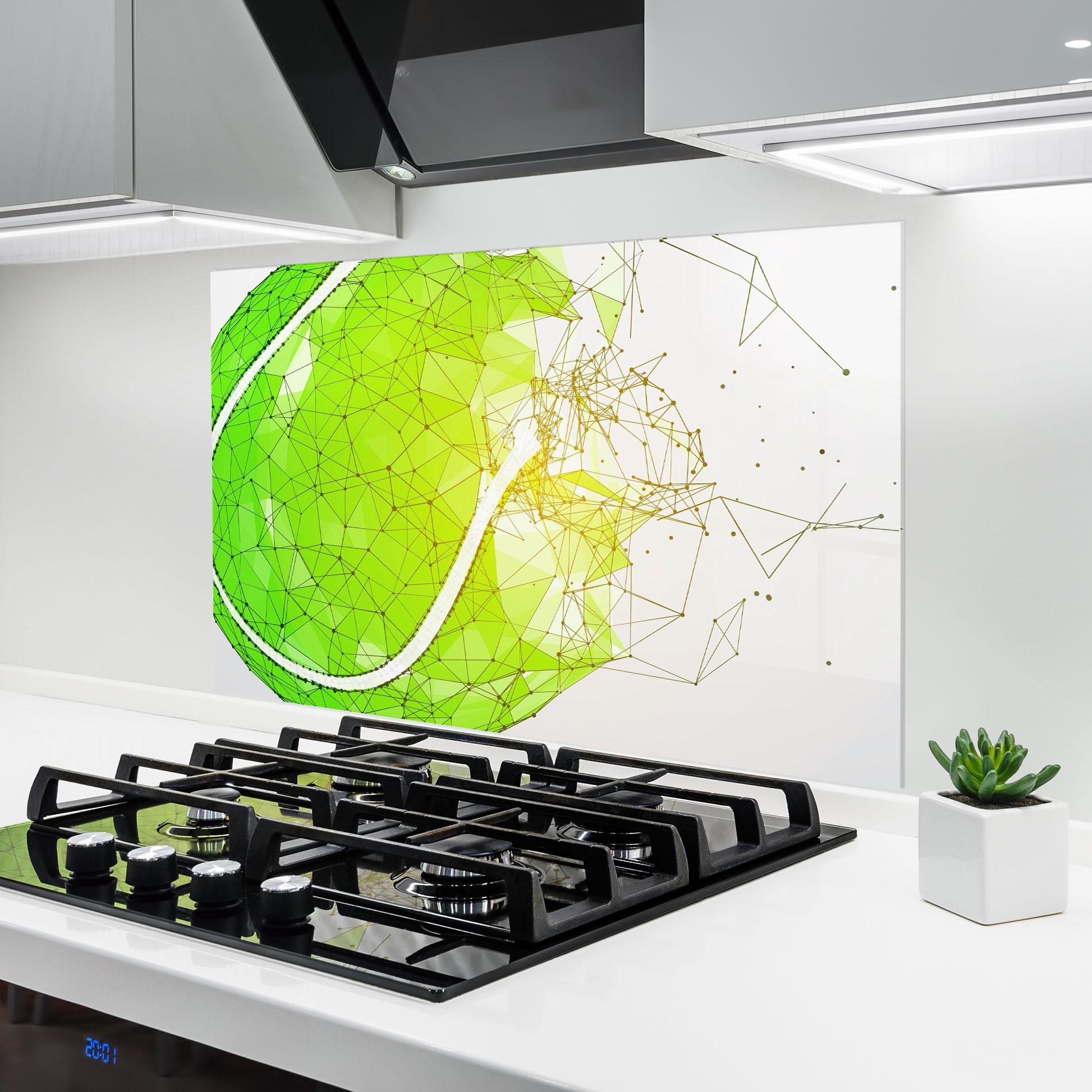 Panou Sticla Bucatarie Green Line Tennis mockup 6