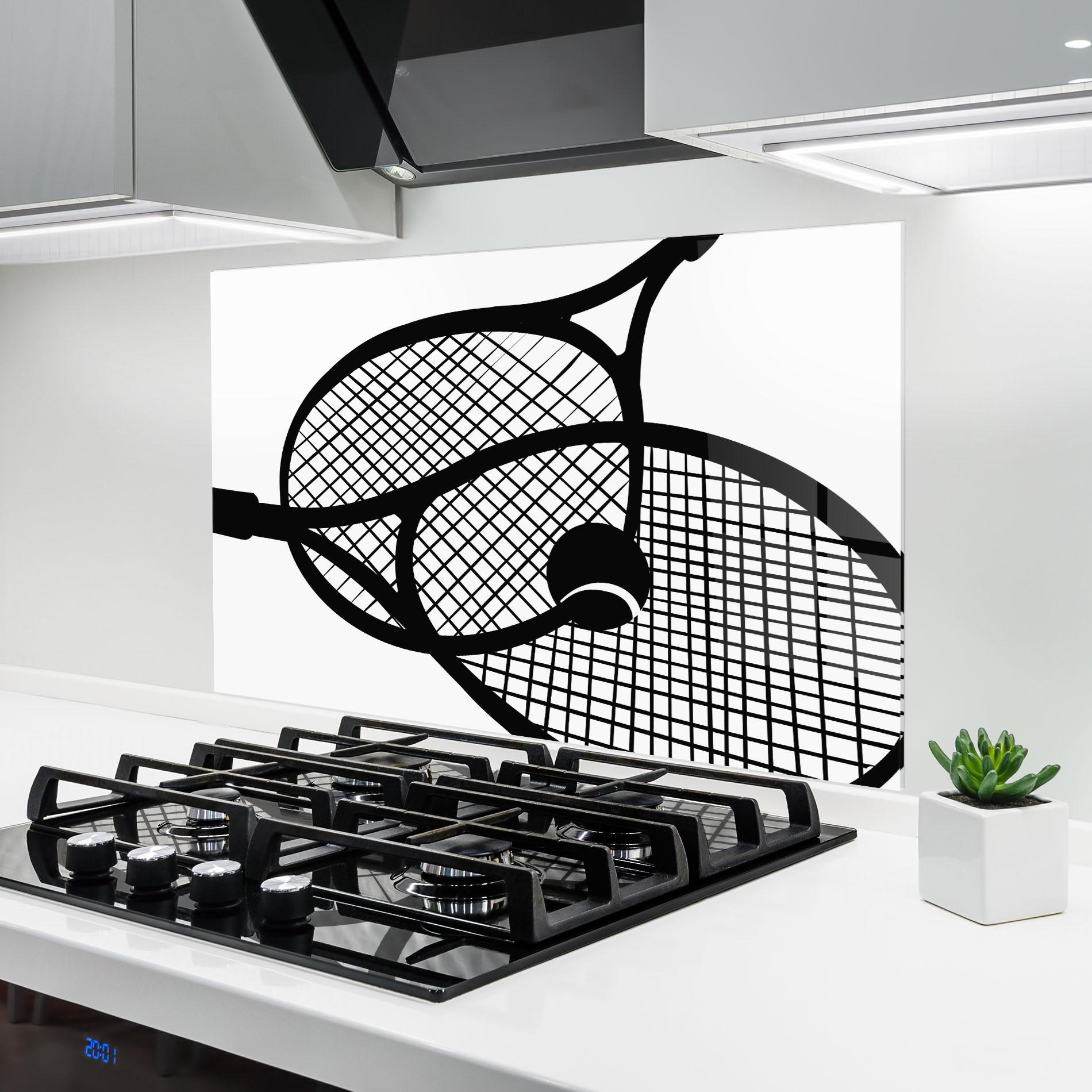 Panou Sticla Bucatarie Tennis Ball Line mockup 6