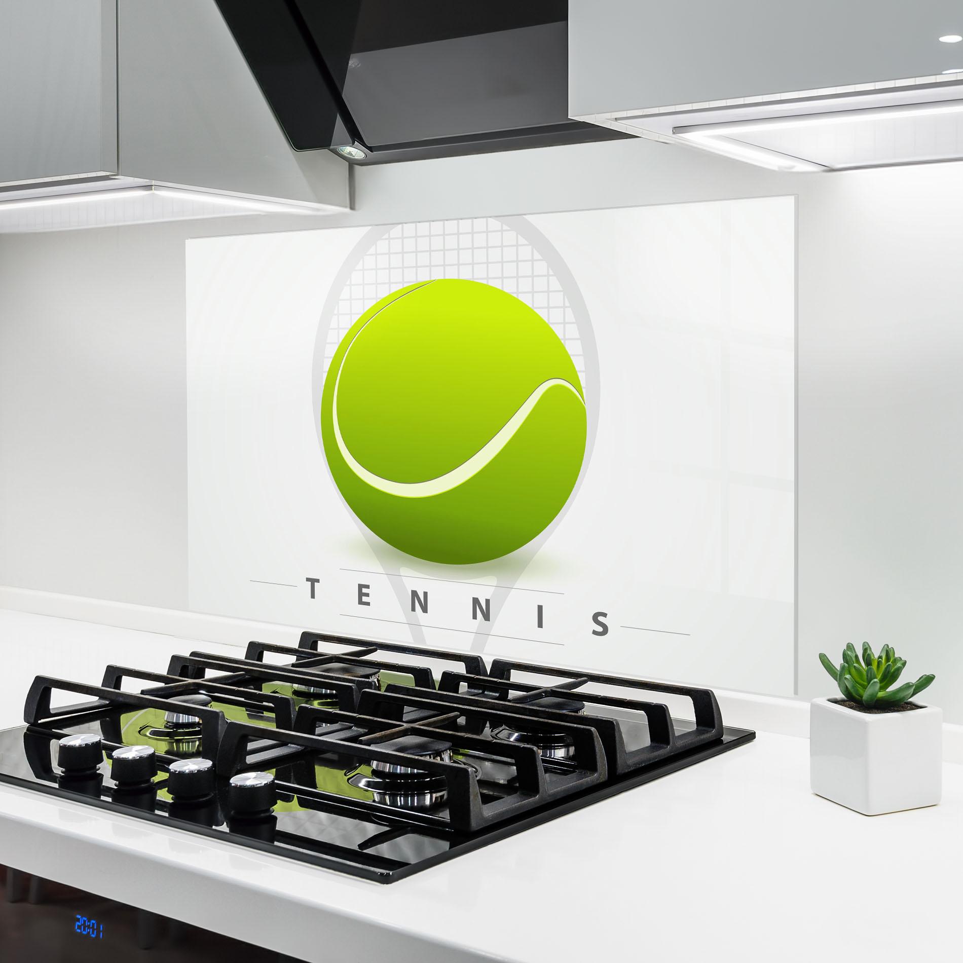 Panou Sticla Bucatarie Tennis Green Ball mockup 6