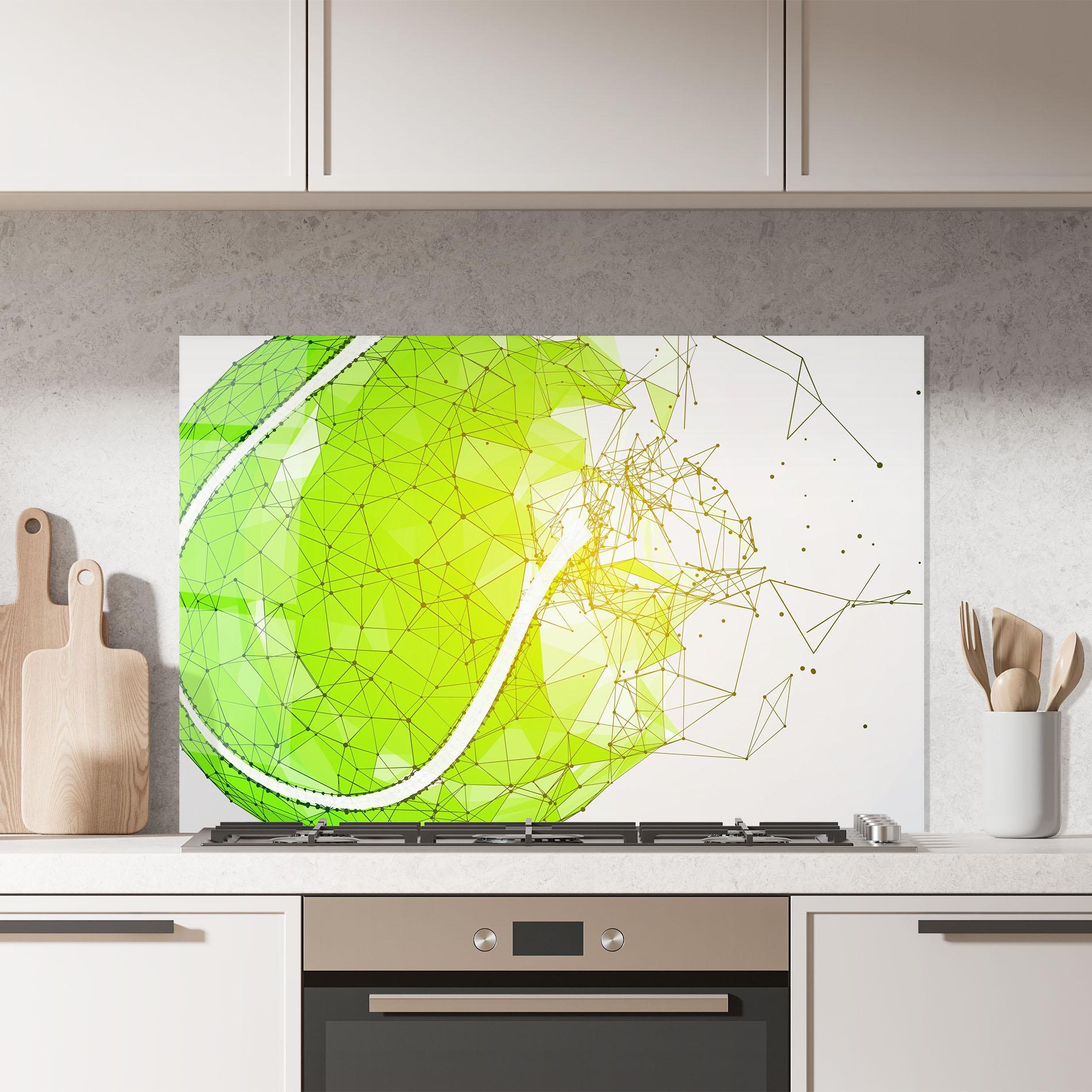 Panou Sticla Bucatarie Green Line Tennis mockup 7