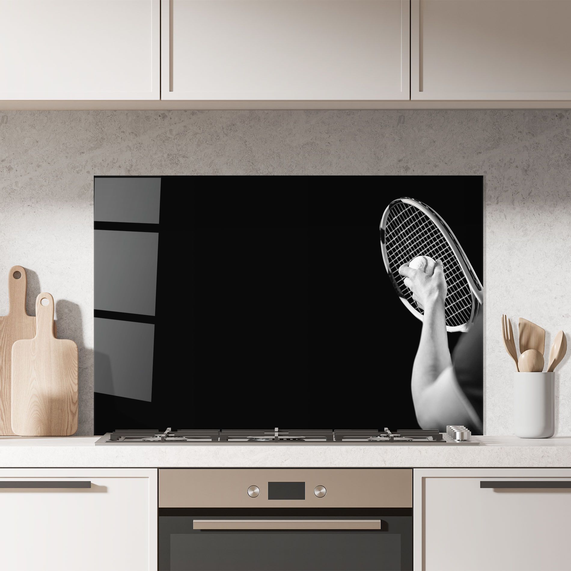 Grey Tennis Racket mockup 7