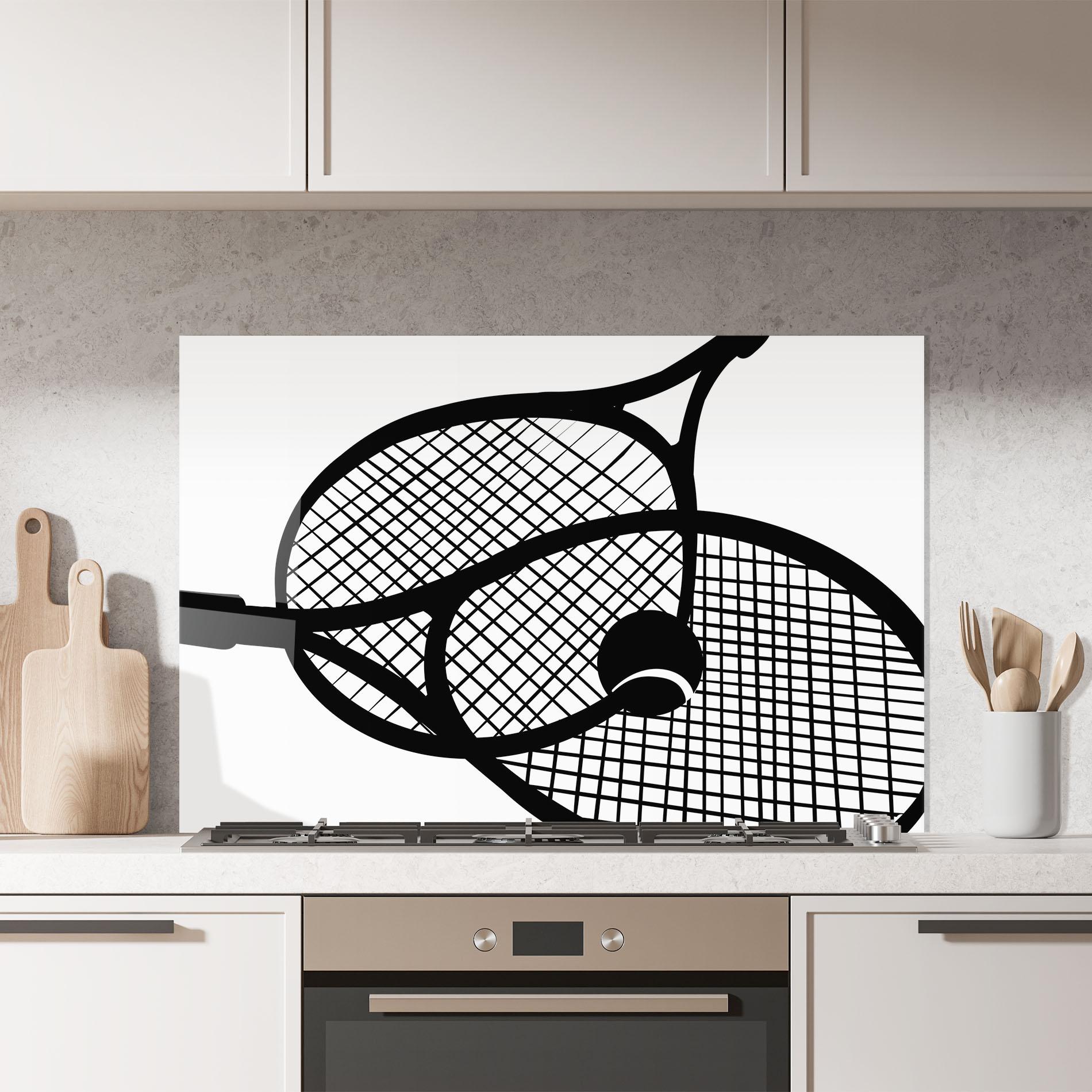 Panou Sticla Bucatarie Tennis Ball Line mockup 7