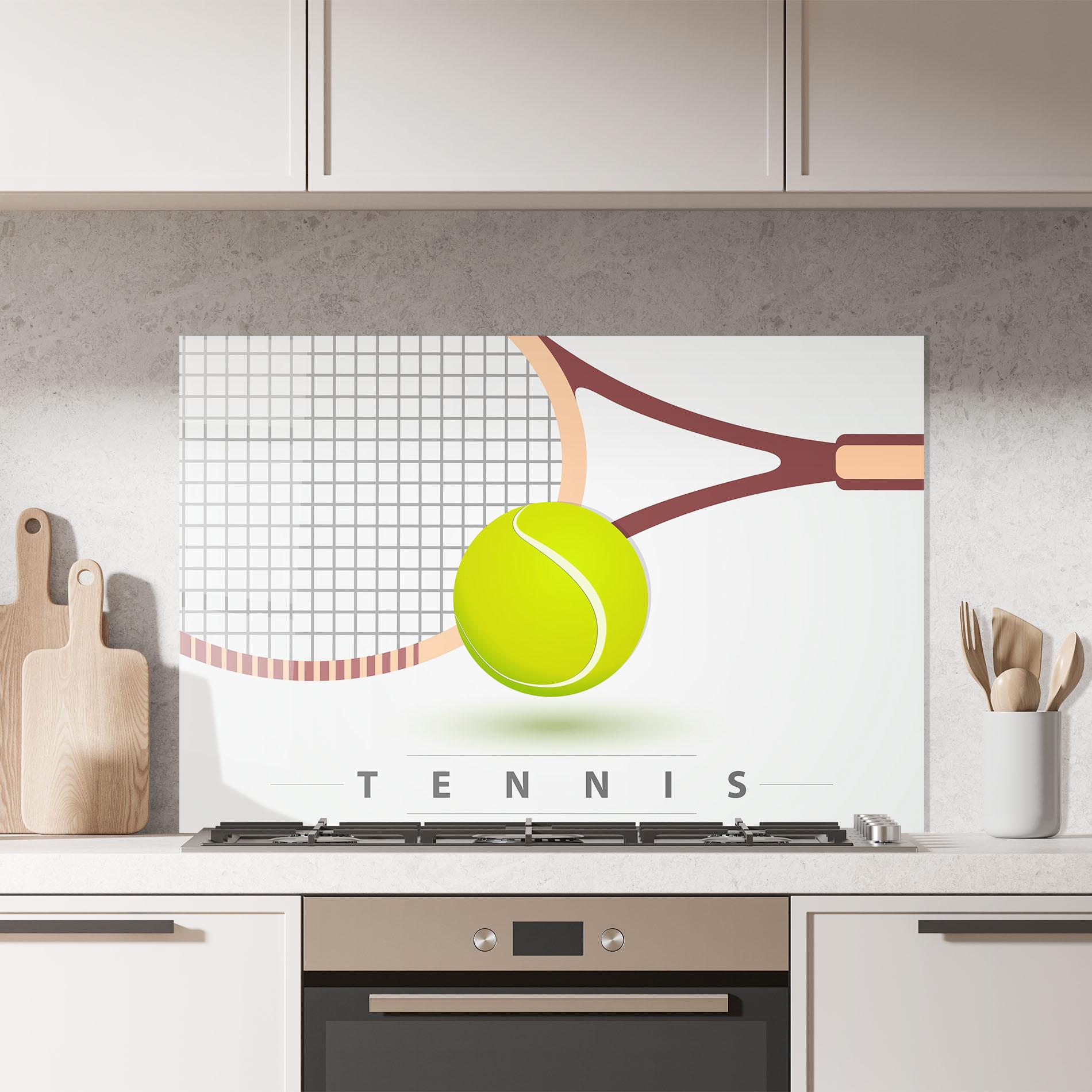 Panou Sticla Bucatarie Tennis Ball mockup 7