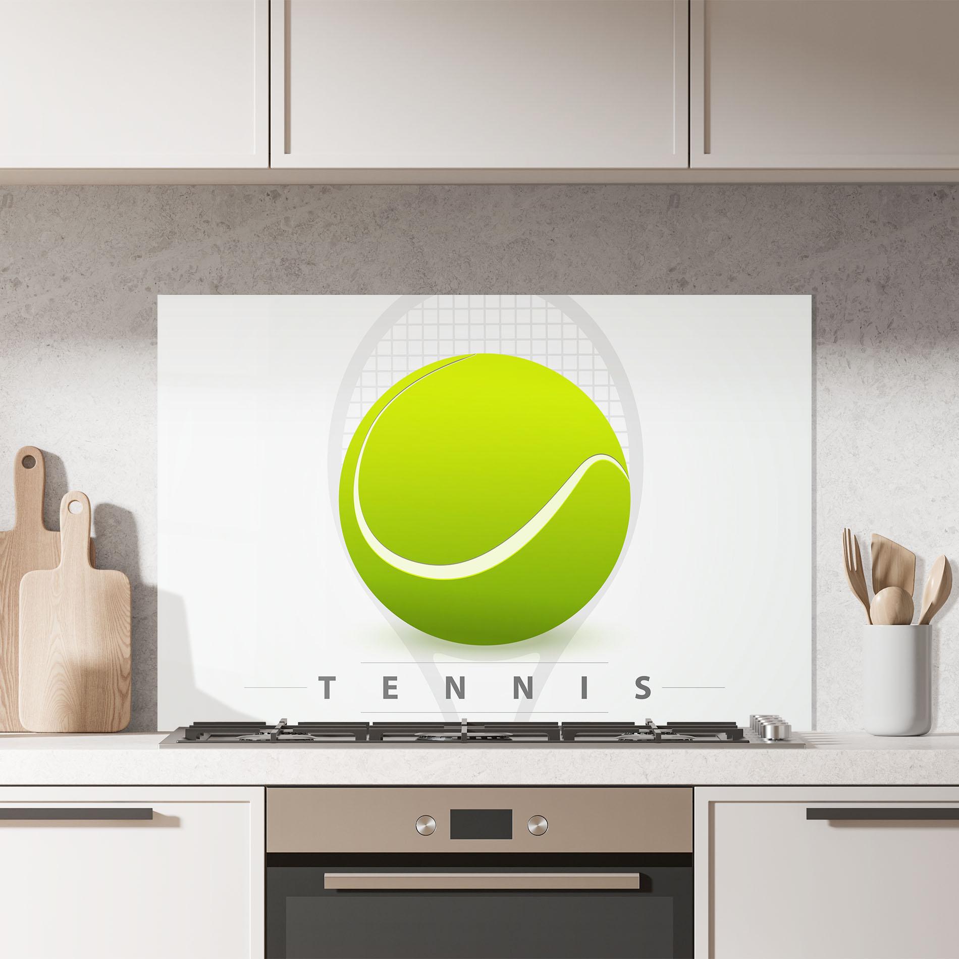 Panou Sticla Bucatarie Tennis Green Ball mockup 7