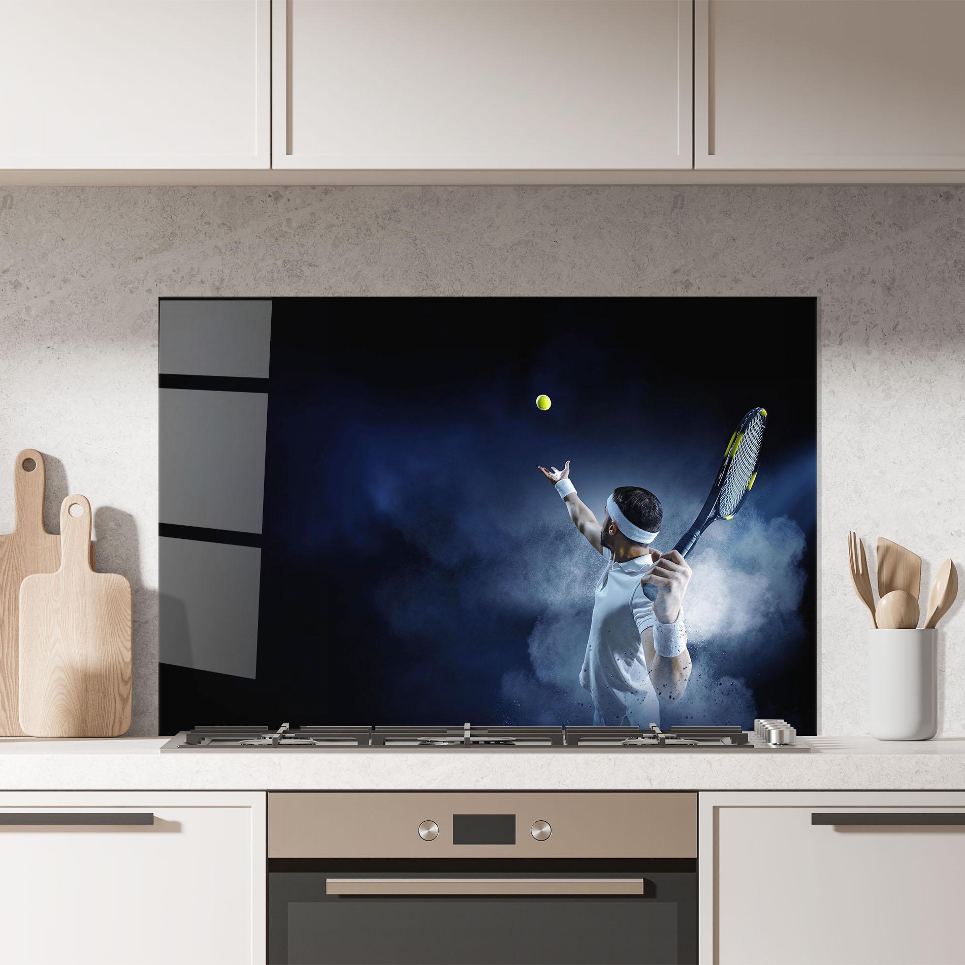 Panou Sticla Bucatarie Tennis Professional Player mockup 7