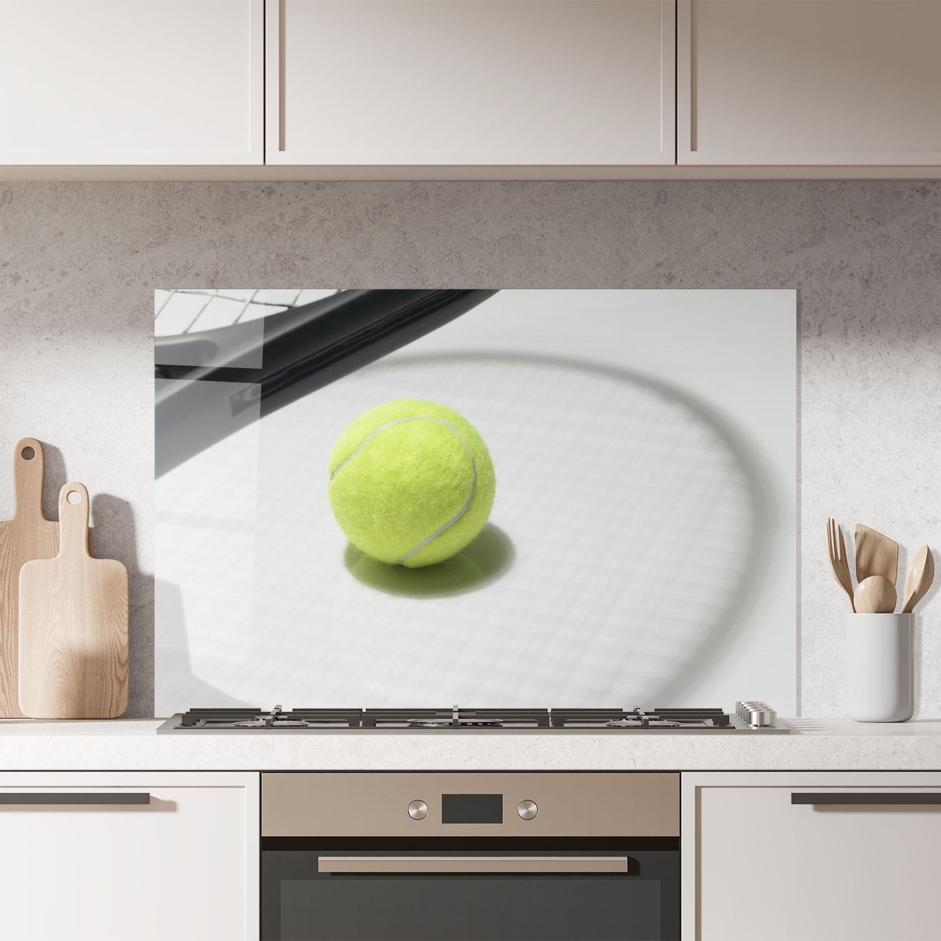 Panou Sticla Bucatarie Tennis Racket Shadow mockup 7