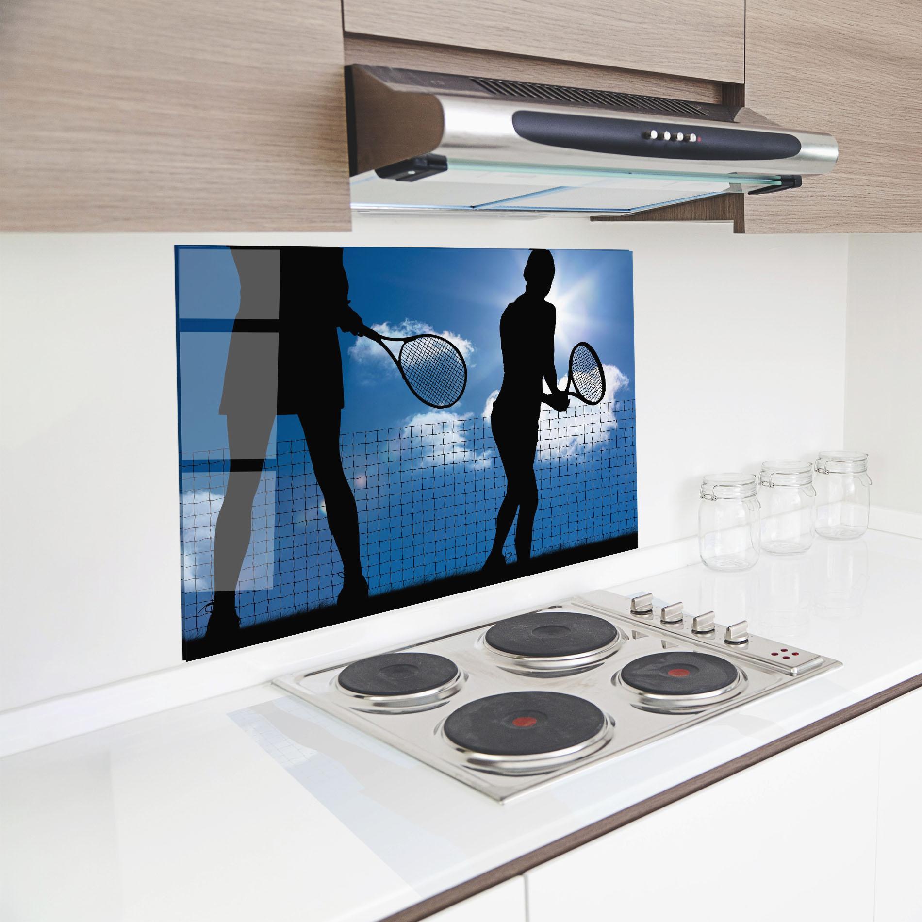 Panou Sticla Bucatarie Blue Sky Tennis mockup 8
