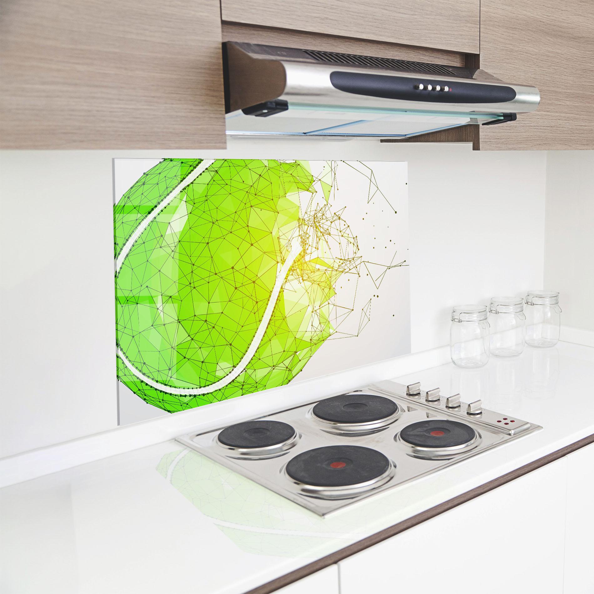 Panou Sticla Bucatarie Green Line Tennis mockup 8