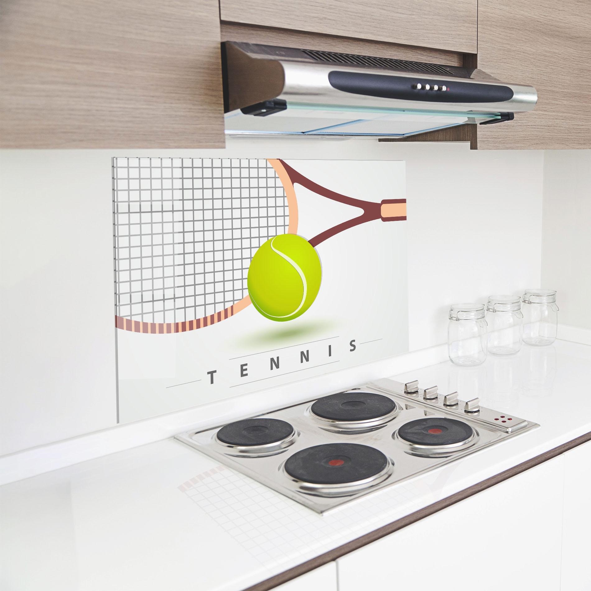 Panou Sticla Bucatarie Tennis Ball mockup 8