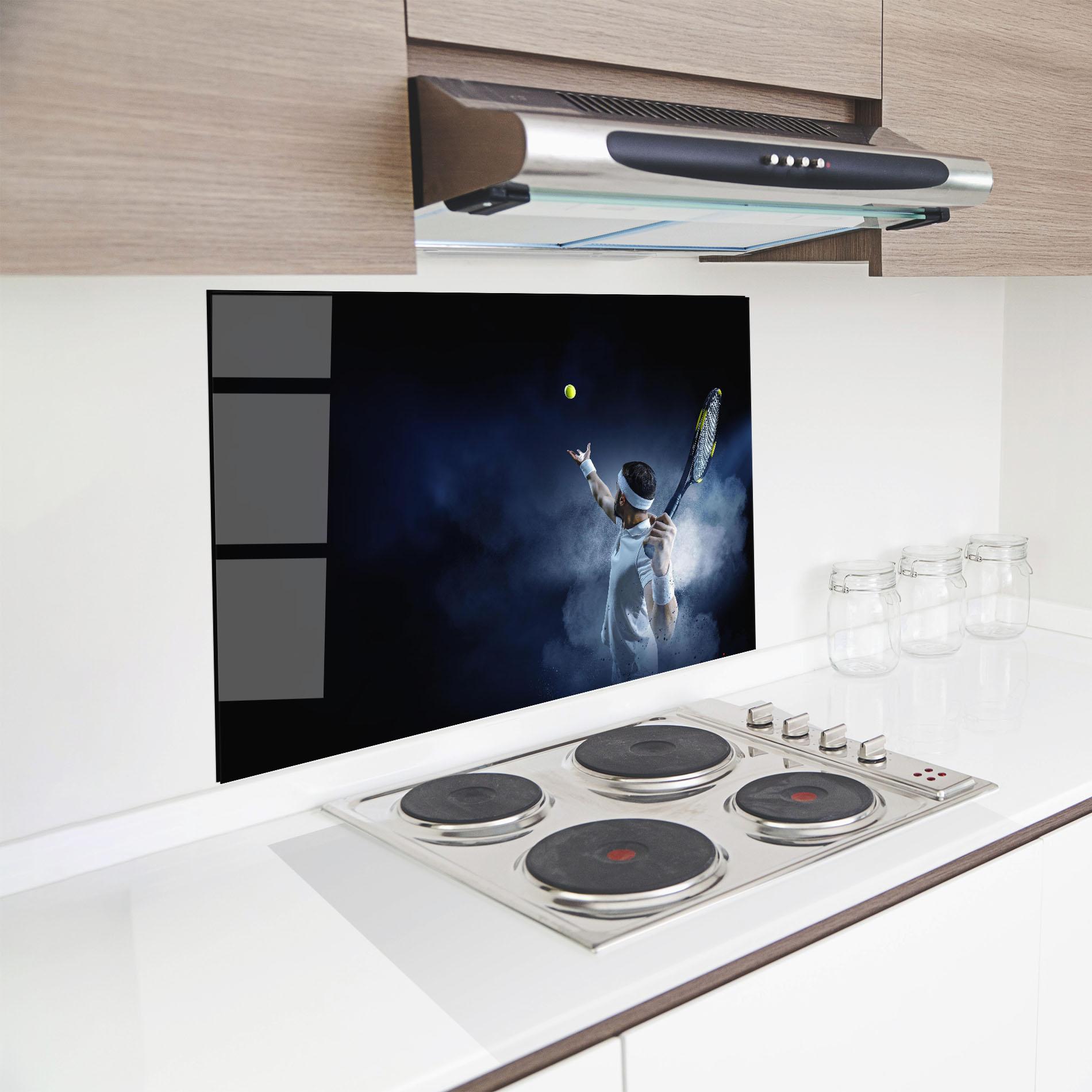 Panou Sticla Bucatarie Tennis Professional Player mockup 8