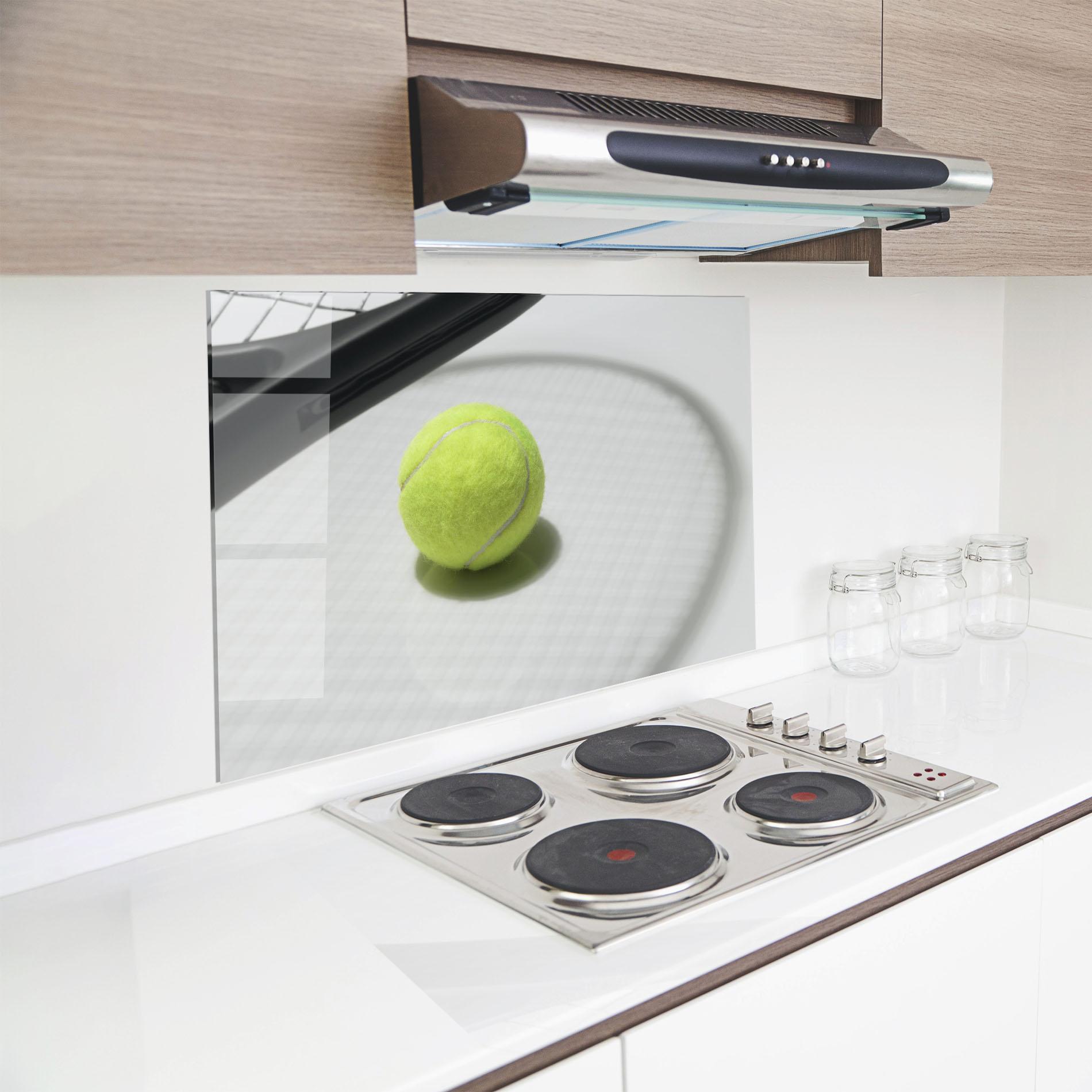 Panou Sticla Bucatarie Tennis Racket Shadow mockup 8