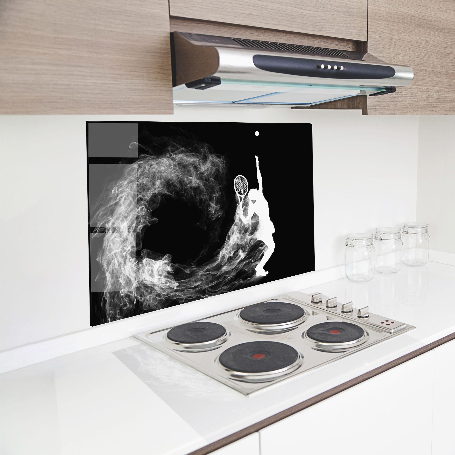 Panou Sticla Bucatarie White Tennis Smoke mockup 8