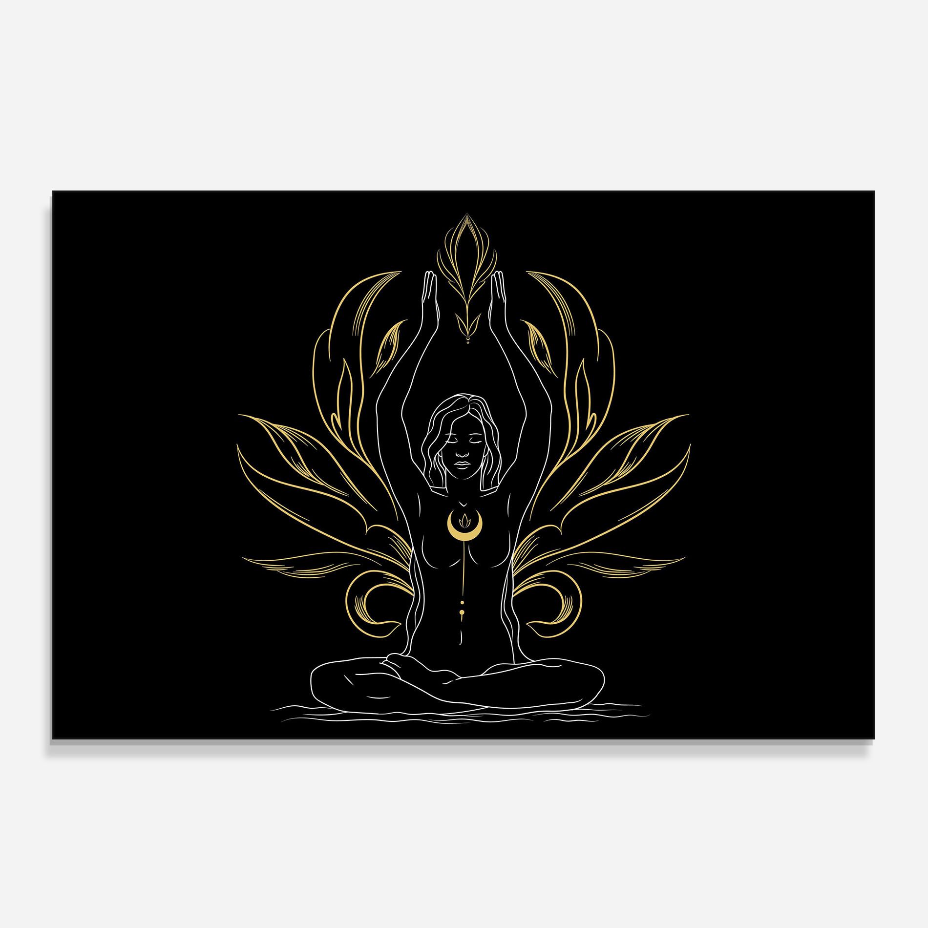 Gold Yoga Pose mockup 0
