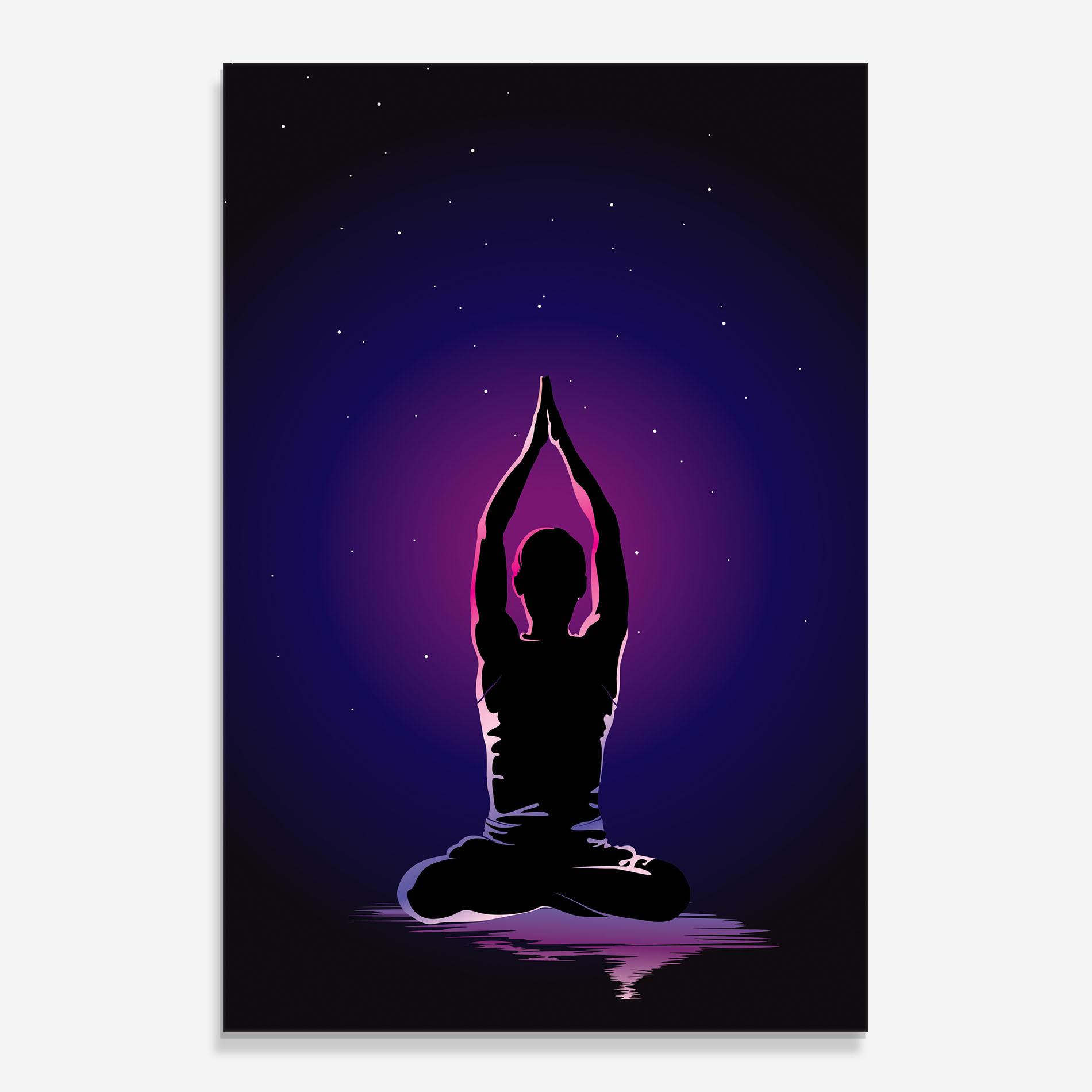 Panou Sticla Bucatarie Pretty Sky Yoga mockup 0