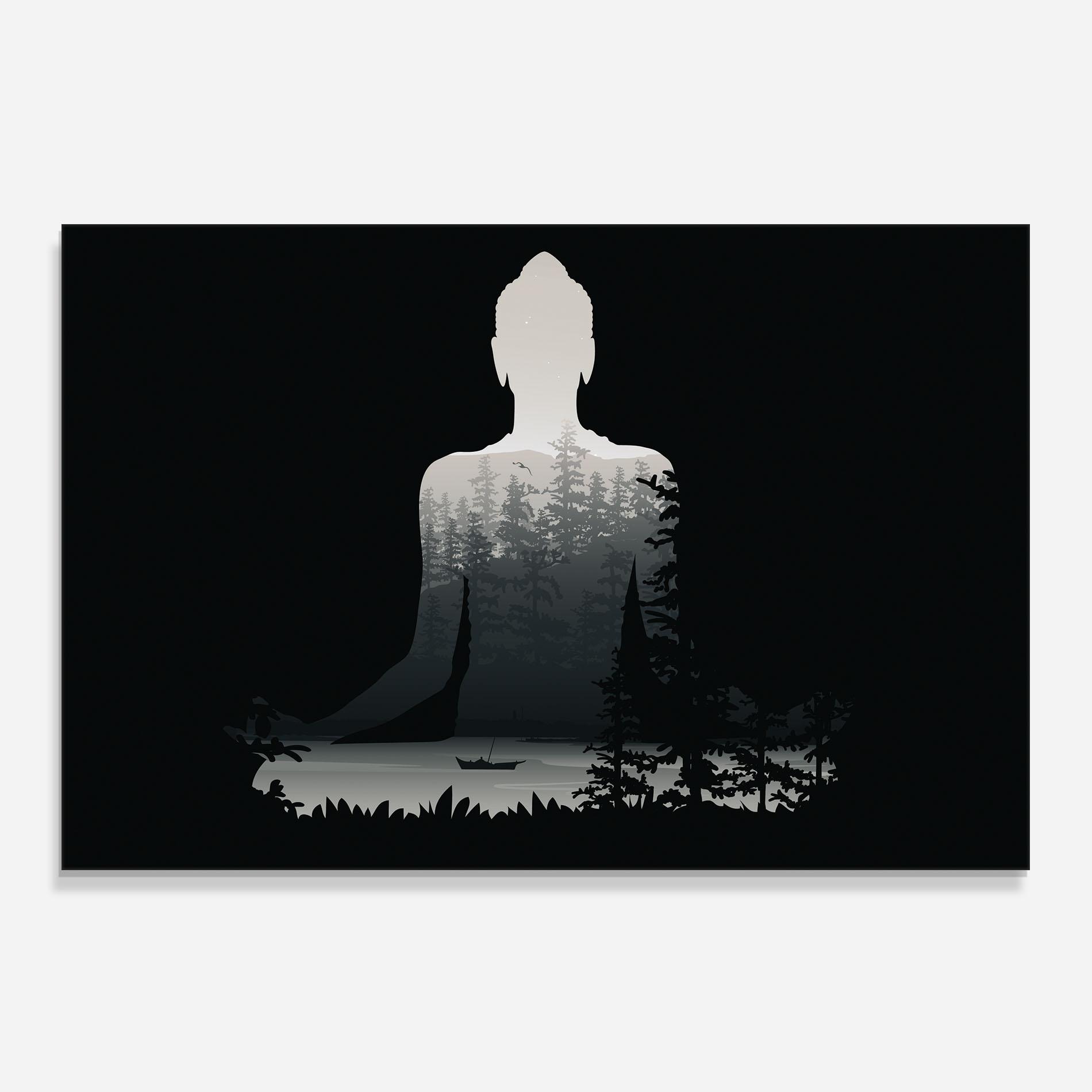 Panou Sticla Bucatarie Yoga Forest mockup 0
