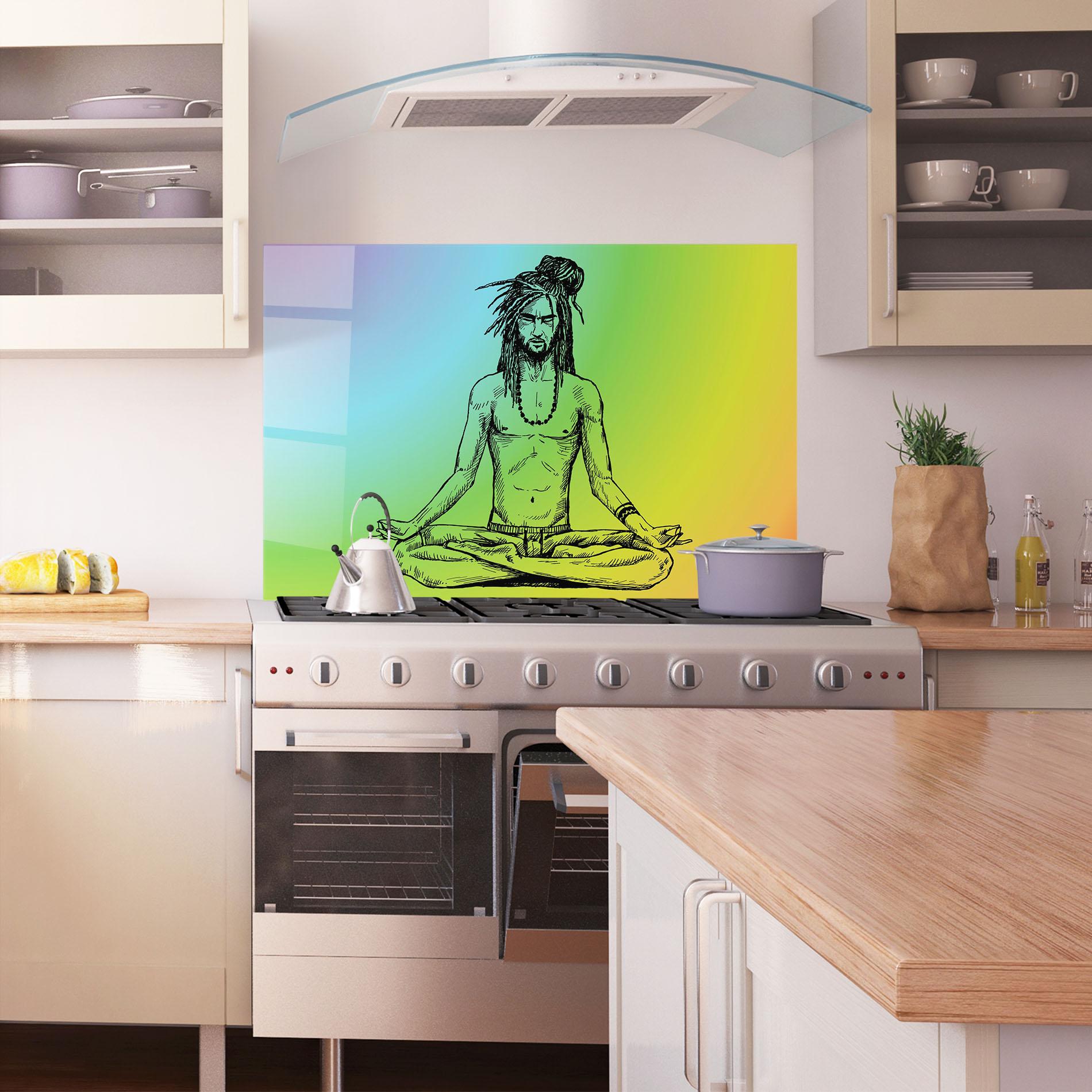 Panou Sticla Bucatarie Meditation Time mockup 1