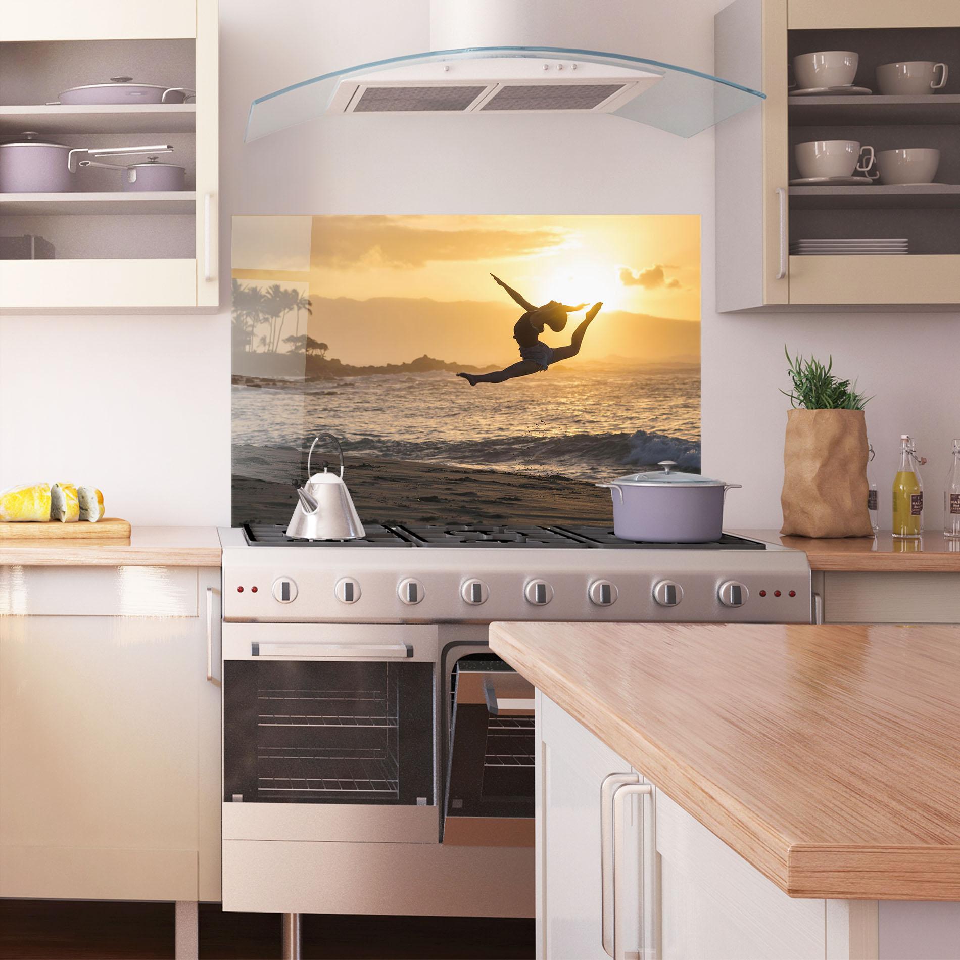 Panou Sticla Bucatarie Radiant Ripple mockup 1