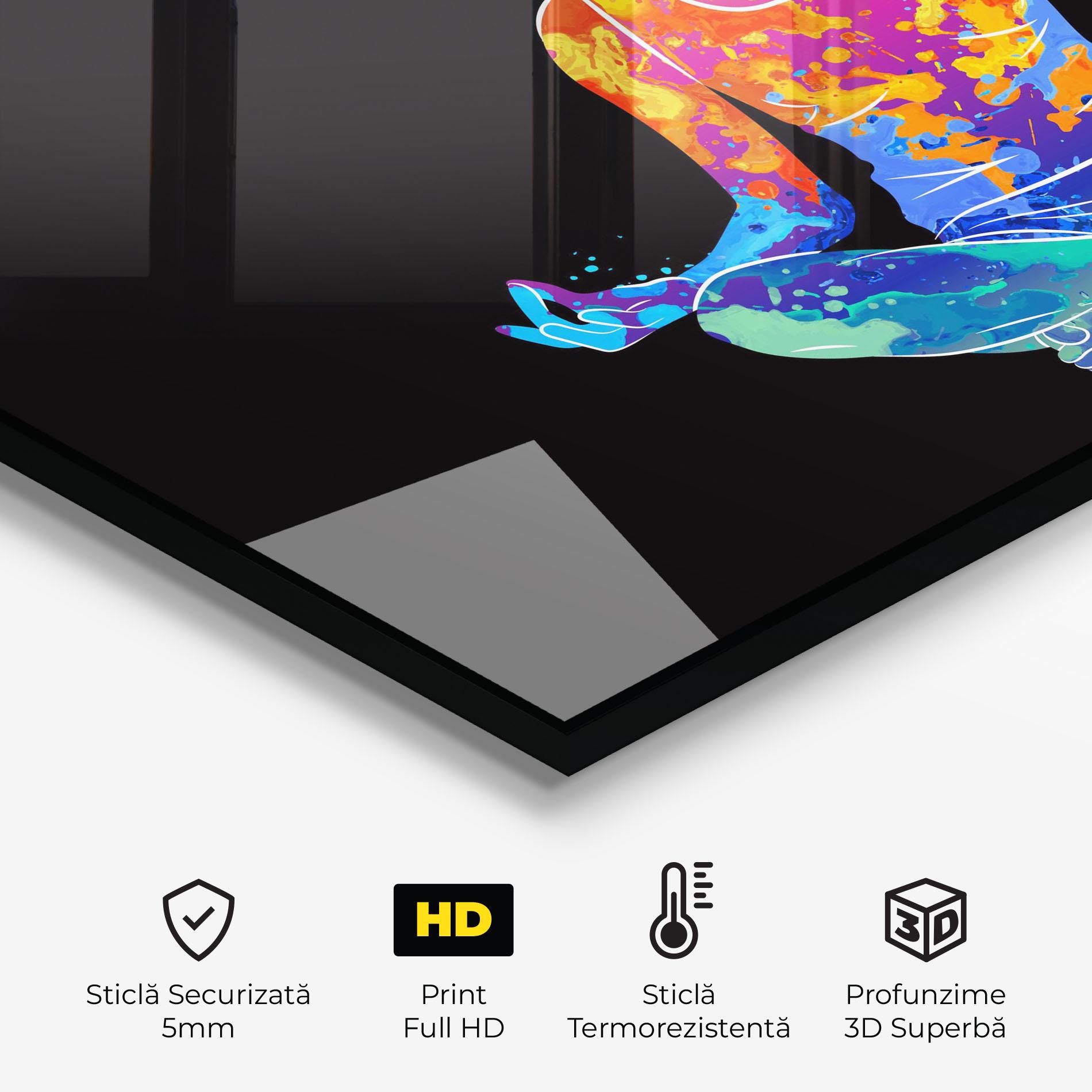 Panou Sticla Bucatarie Colorful Meditation mockup 2