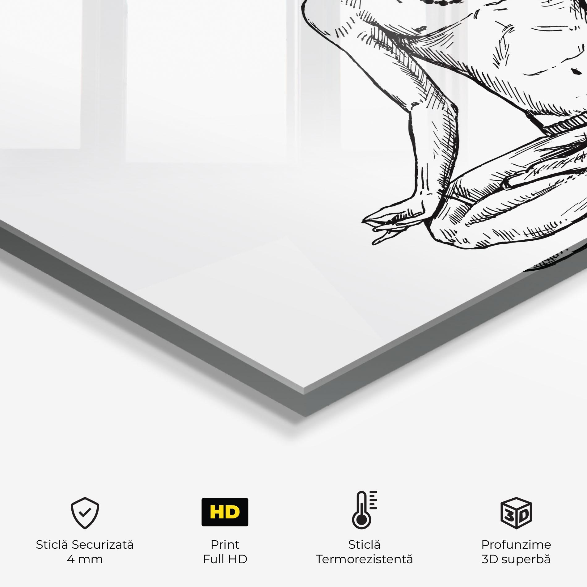 Panou Sticla Bucatarie Focused Meditation mockup 2