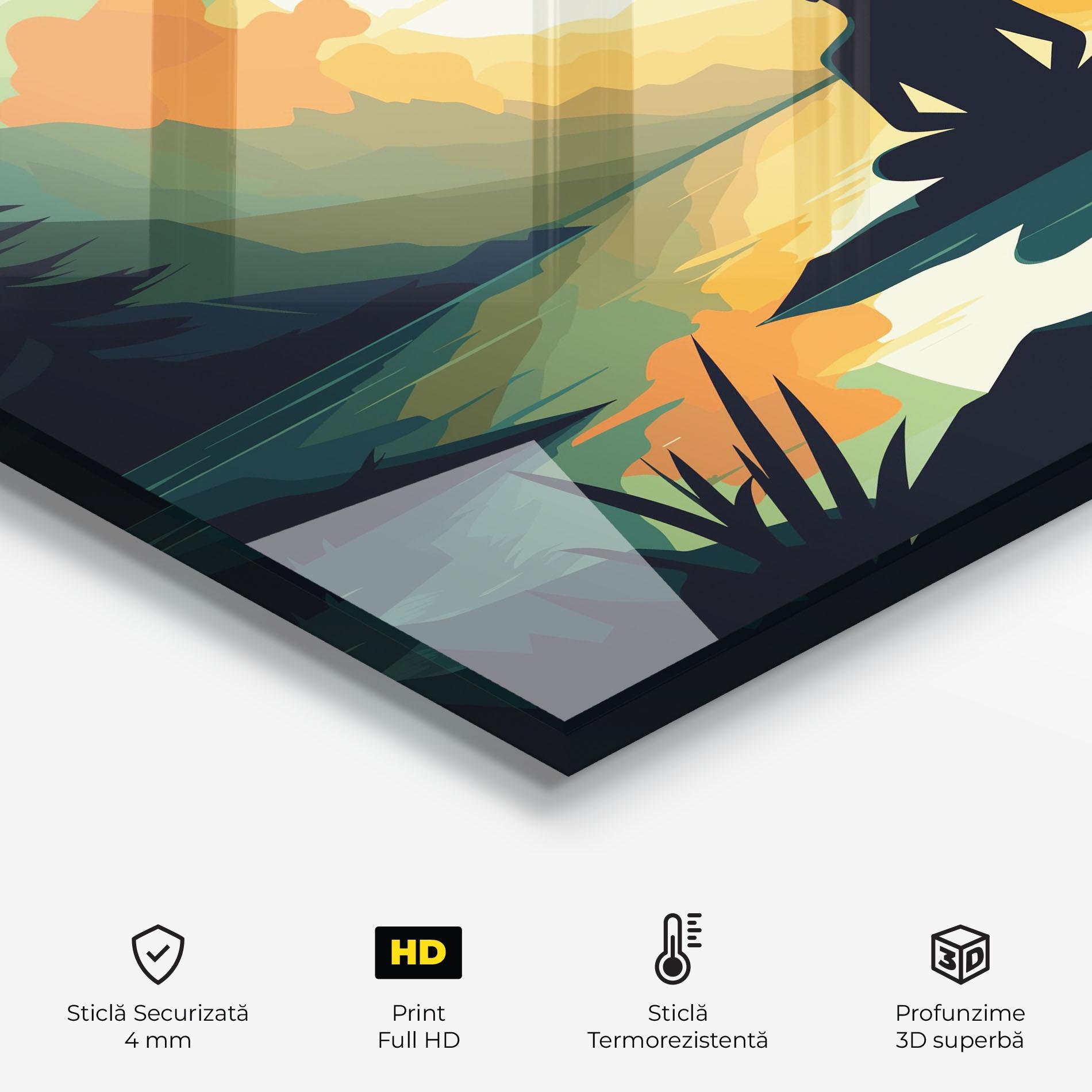 Panou Sticla Bucatarie Forest Yoga mockup 2