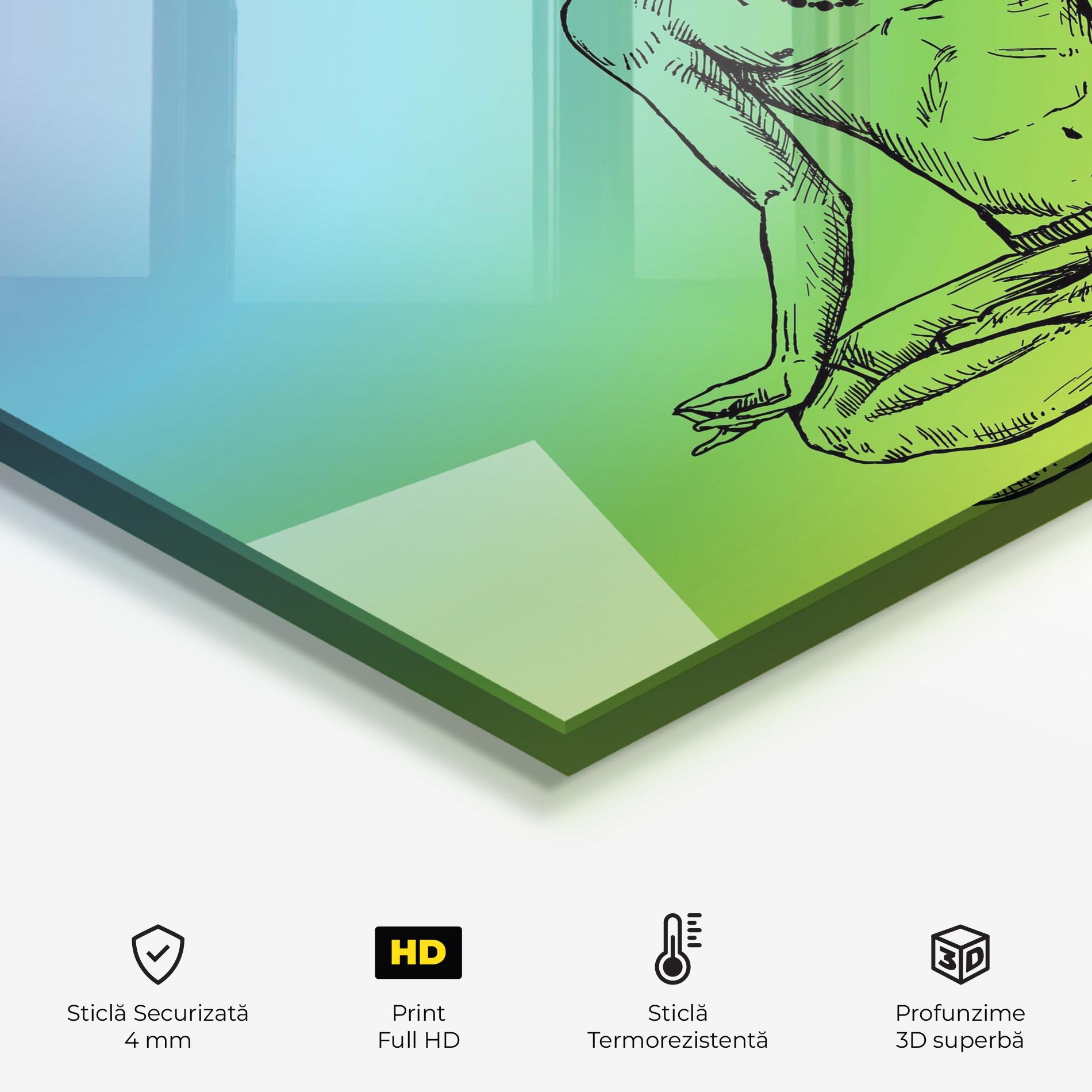 Panou Sticla Bucatarie Meditation Time mockup 2