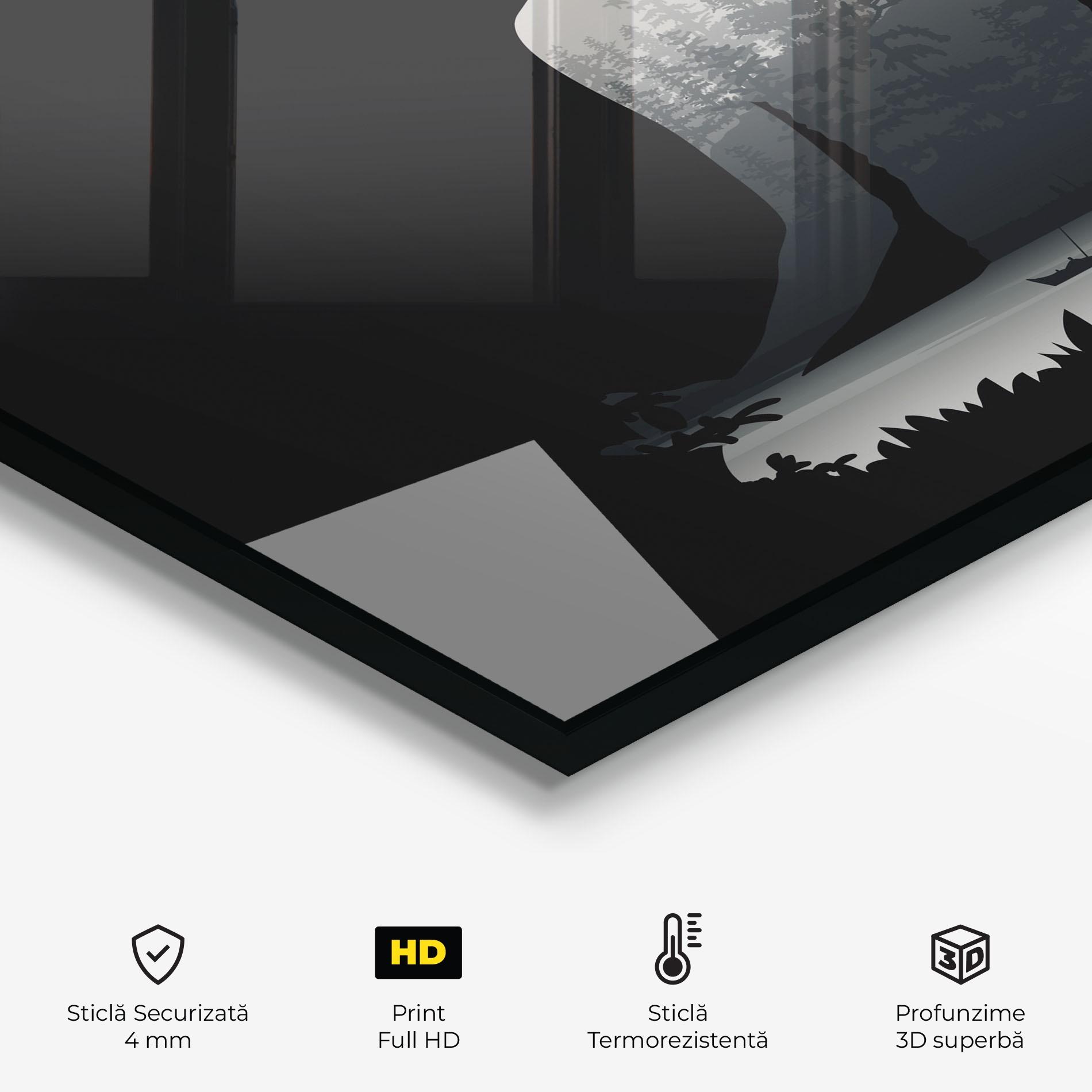 Panou Sticla Bucatarie Yoga Forest mockup 2