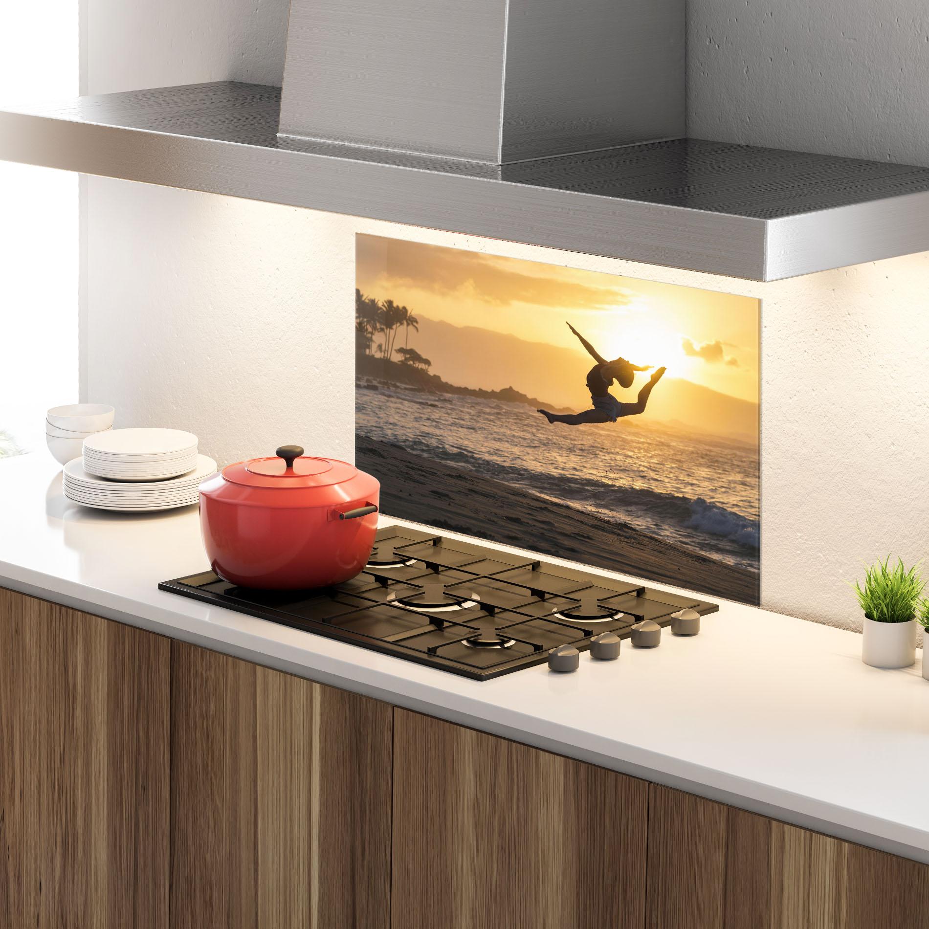 Panou Sticla Bucatarie Radiant Ripple mockup 4