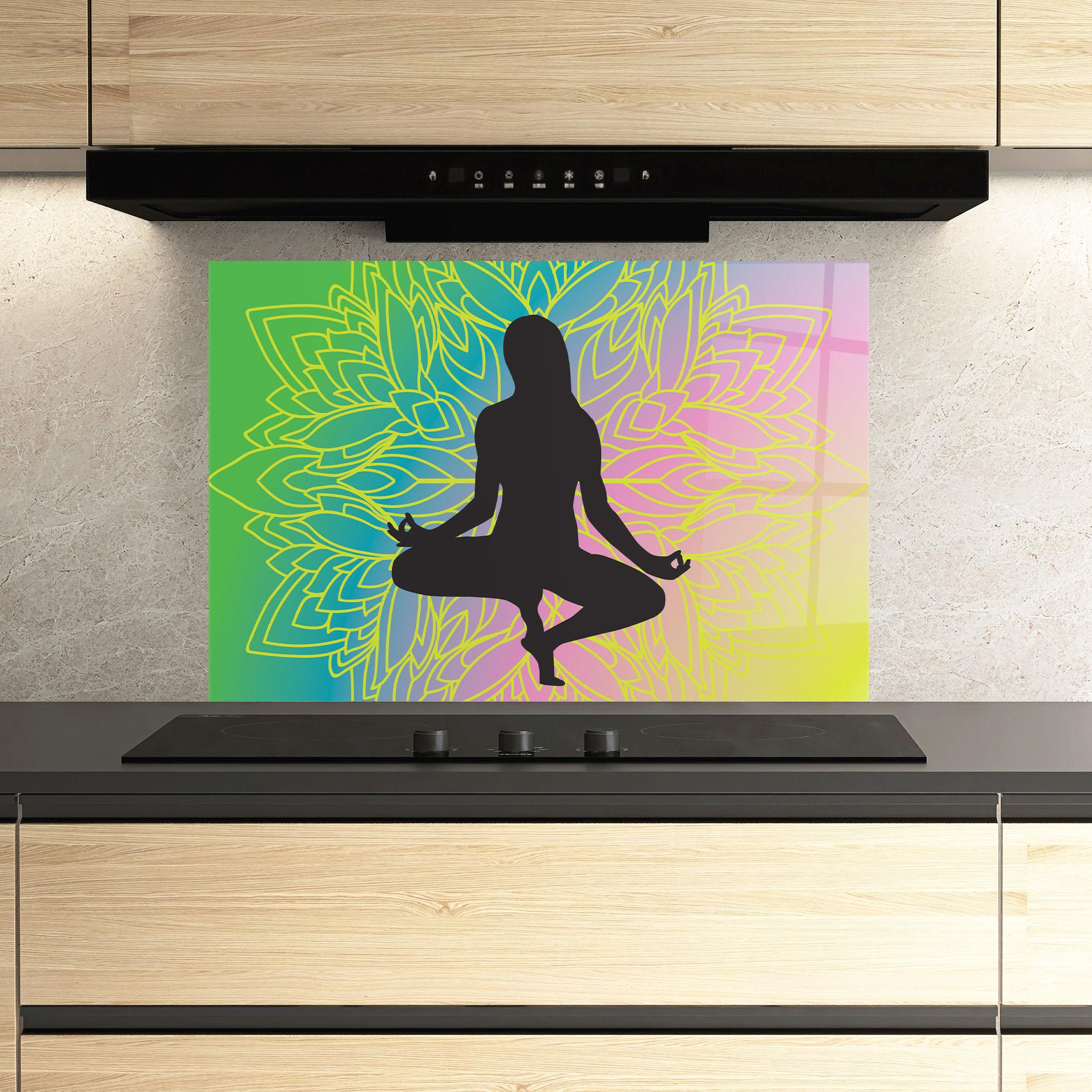 Panou Sticla Bucatarie Peace Yoga 01 mockup 3