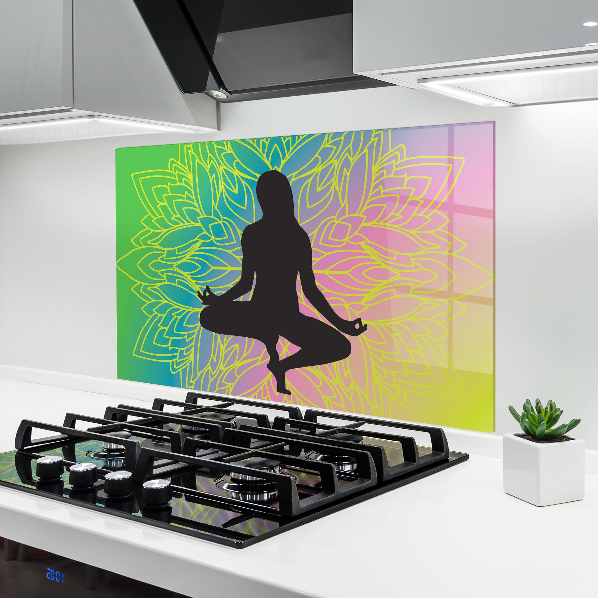 Panou Sticla Bucatarie Peace Yoga 01 mockup 6