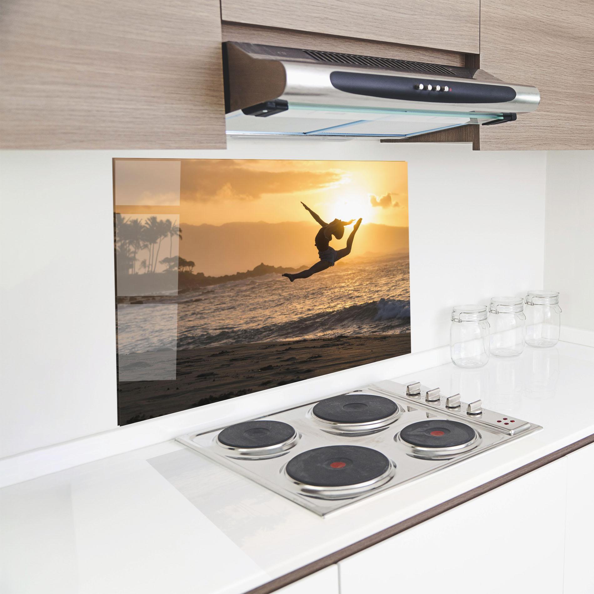 Panou Sticla Bucatarie Radiant Ripple mockup 8