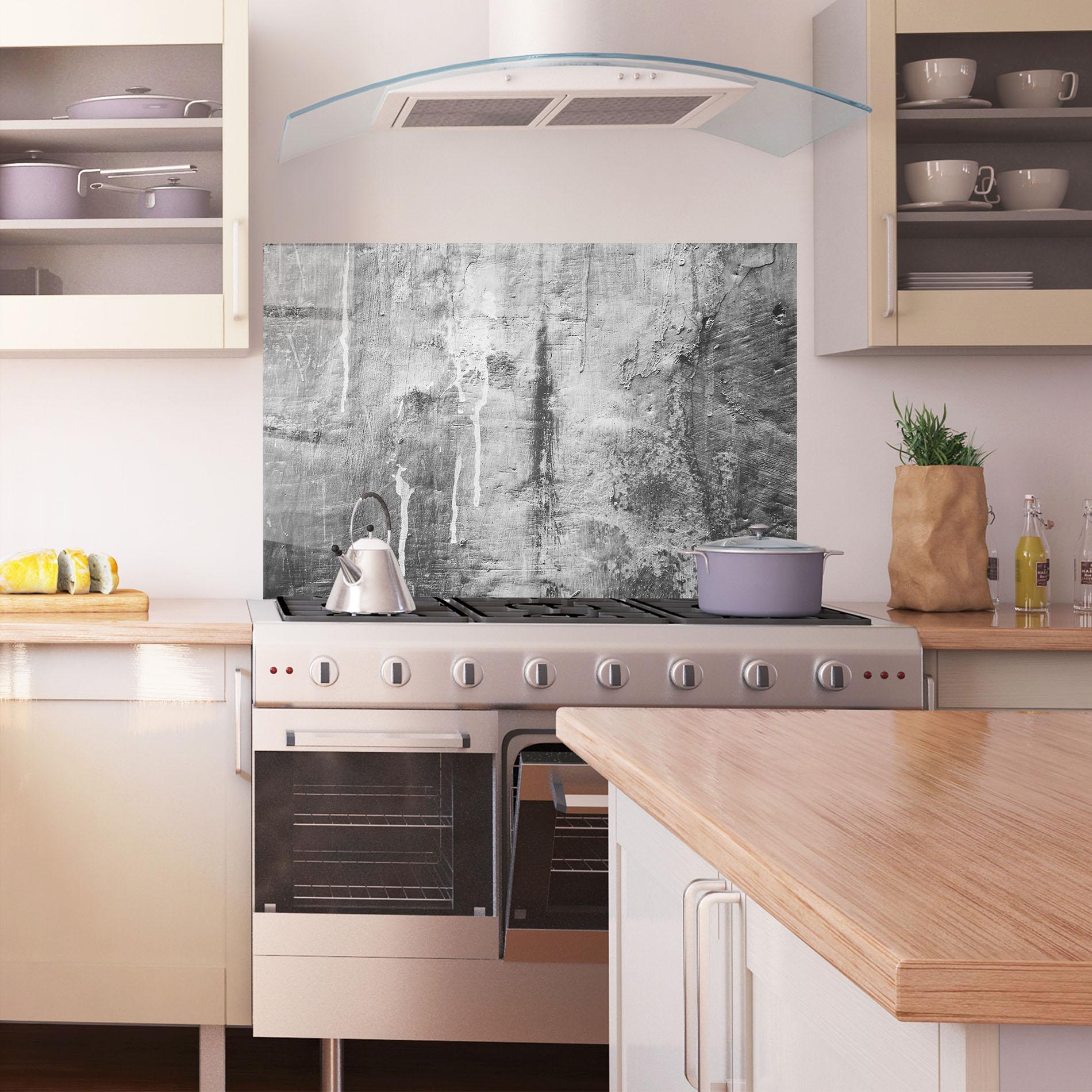 Panou Sticla Bucatarie Cement Architecture mockup 1