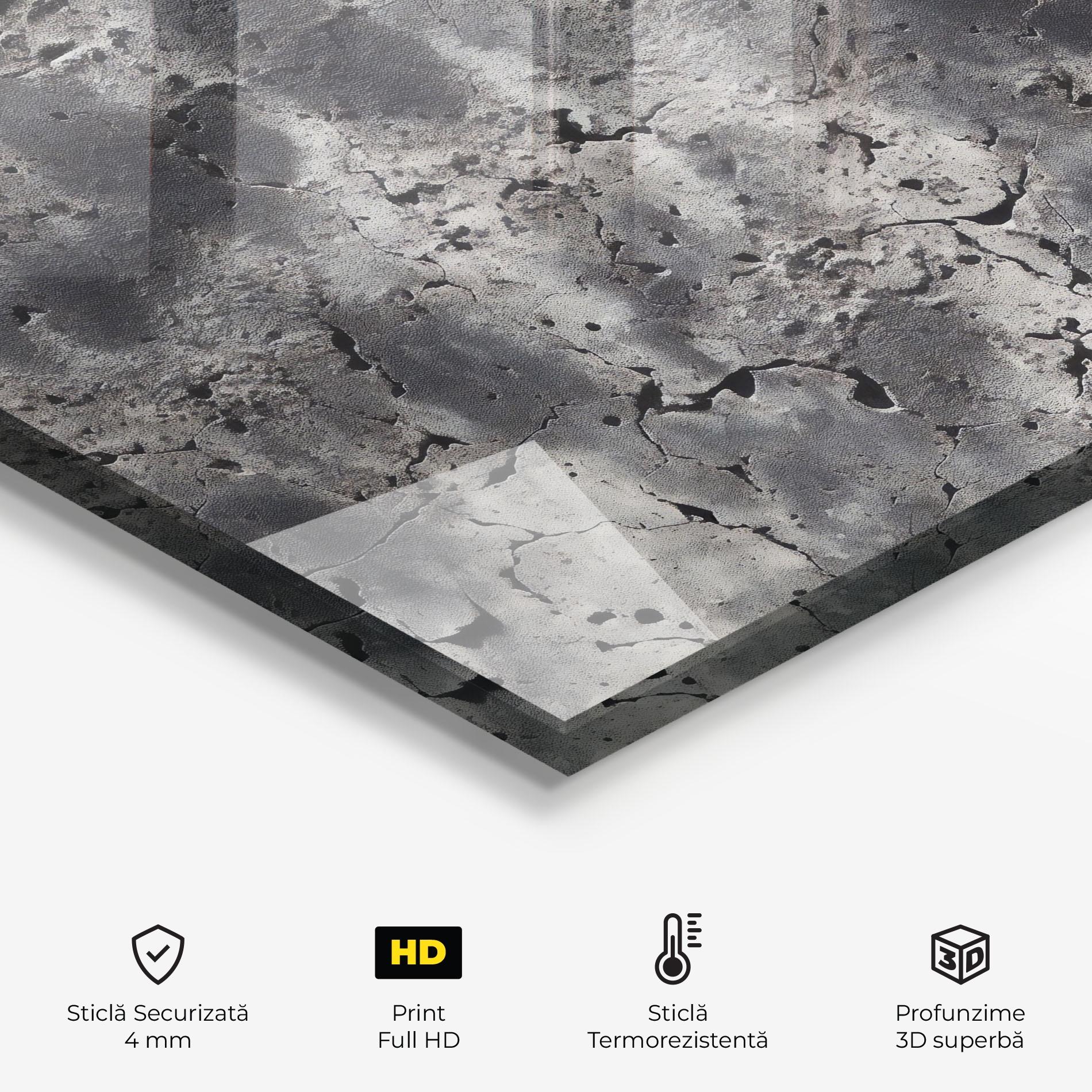 Panou Sticla Bucatarie Abstract Texture Concrete mockup 2