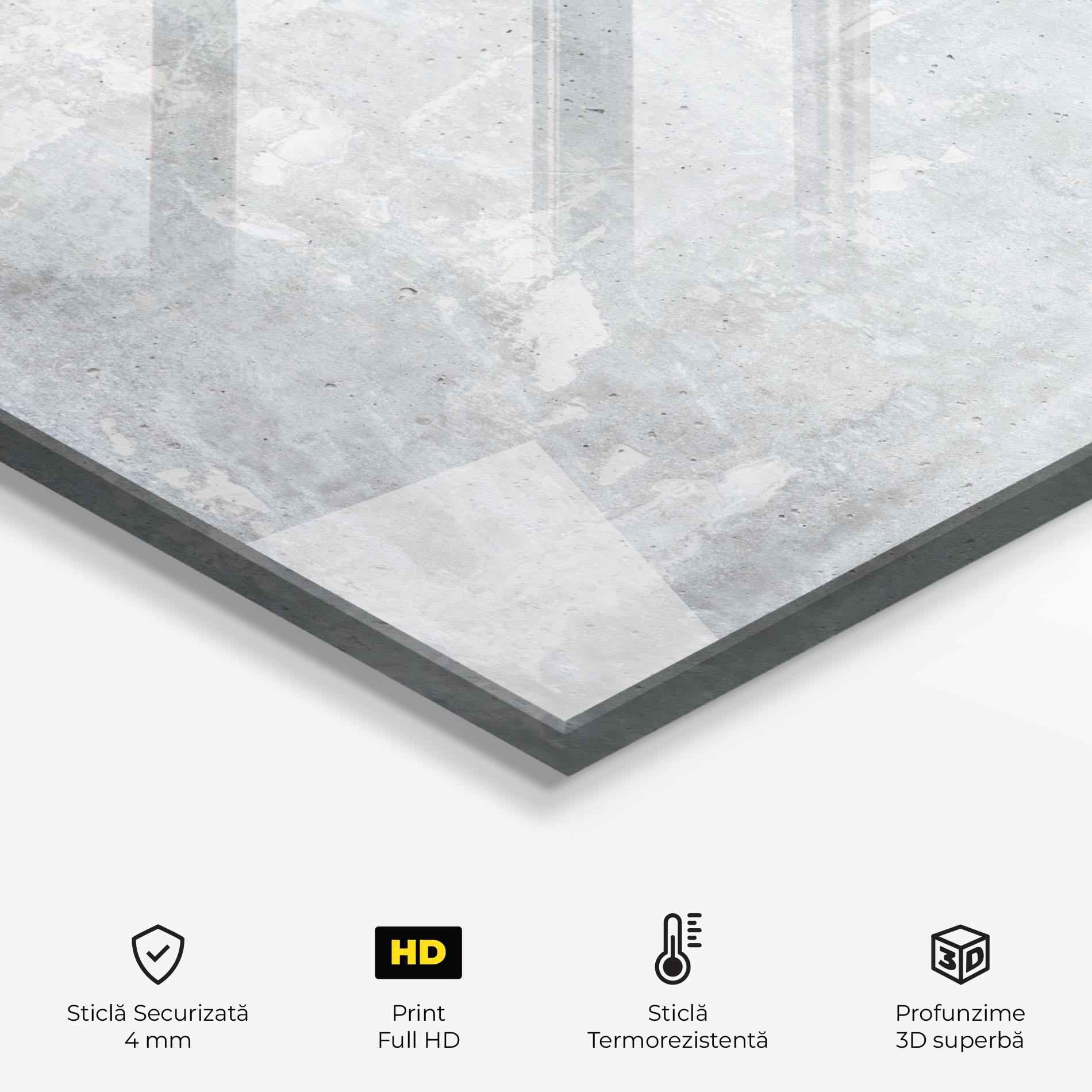 Panou Sticla Bucatarie Bright Ciment Texture mockup 2