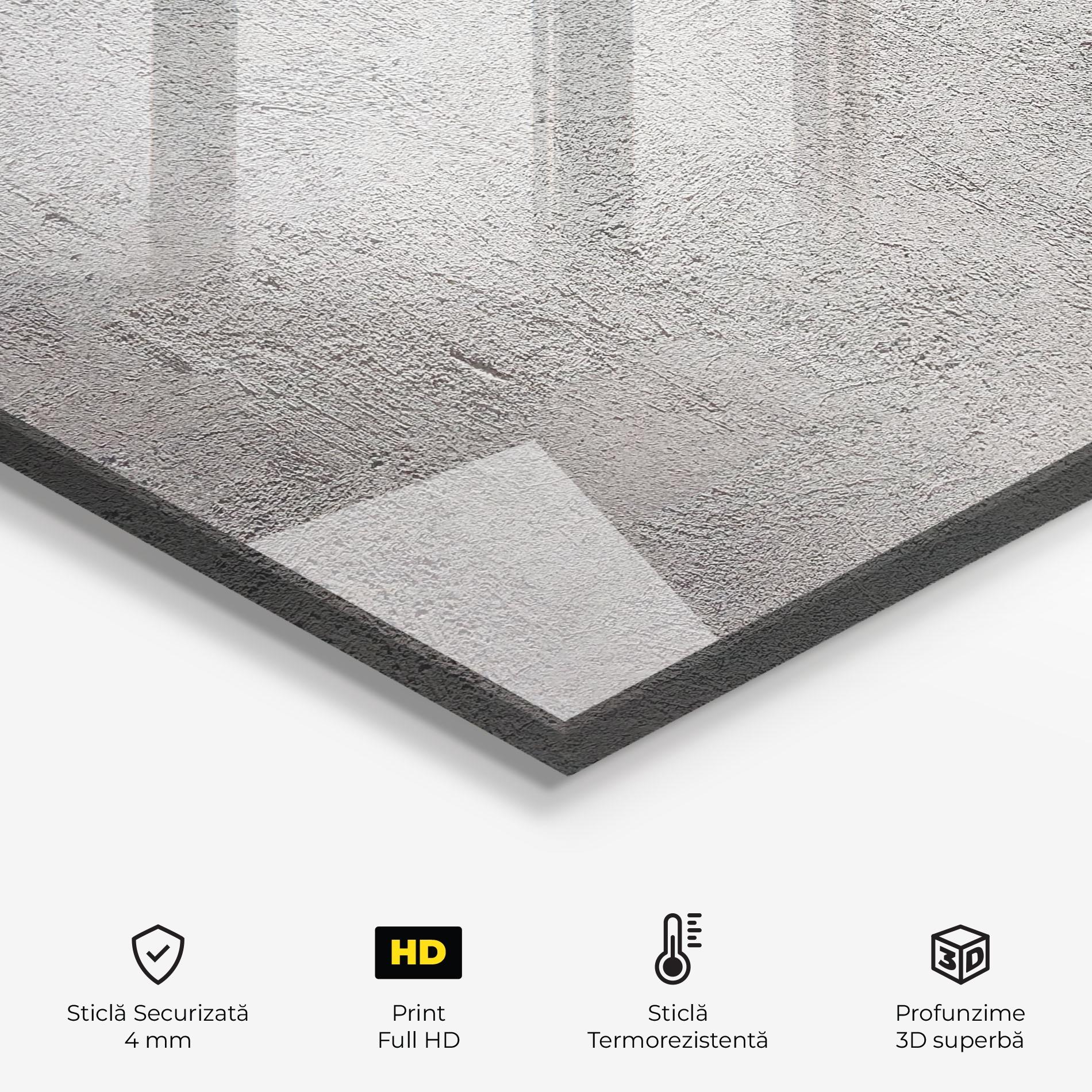 Panou Sticla Bucatarie Grey Texture Ciment mockup 2