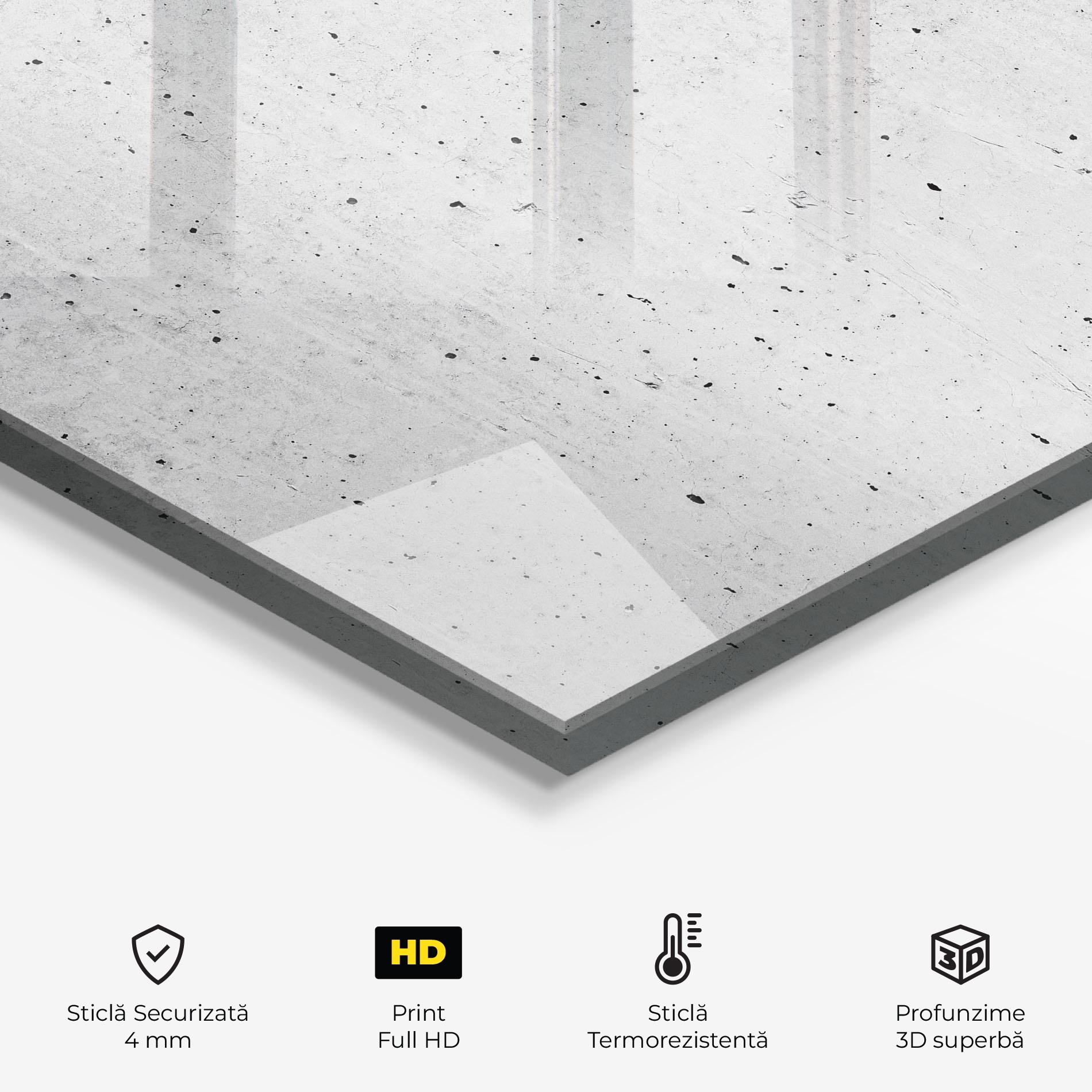 Panou Sticla Bucatarie Grunge Ciment mockup 2