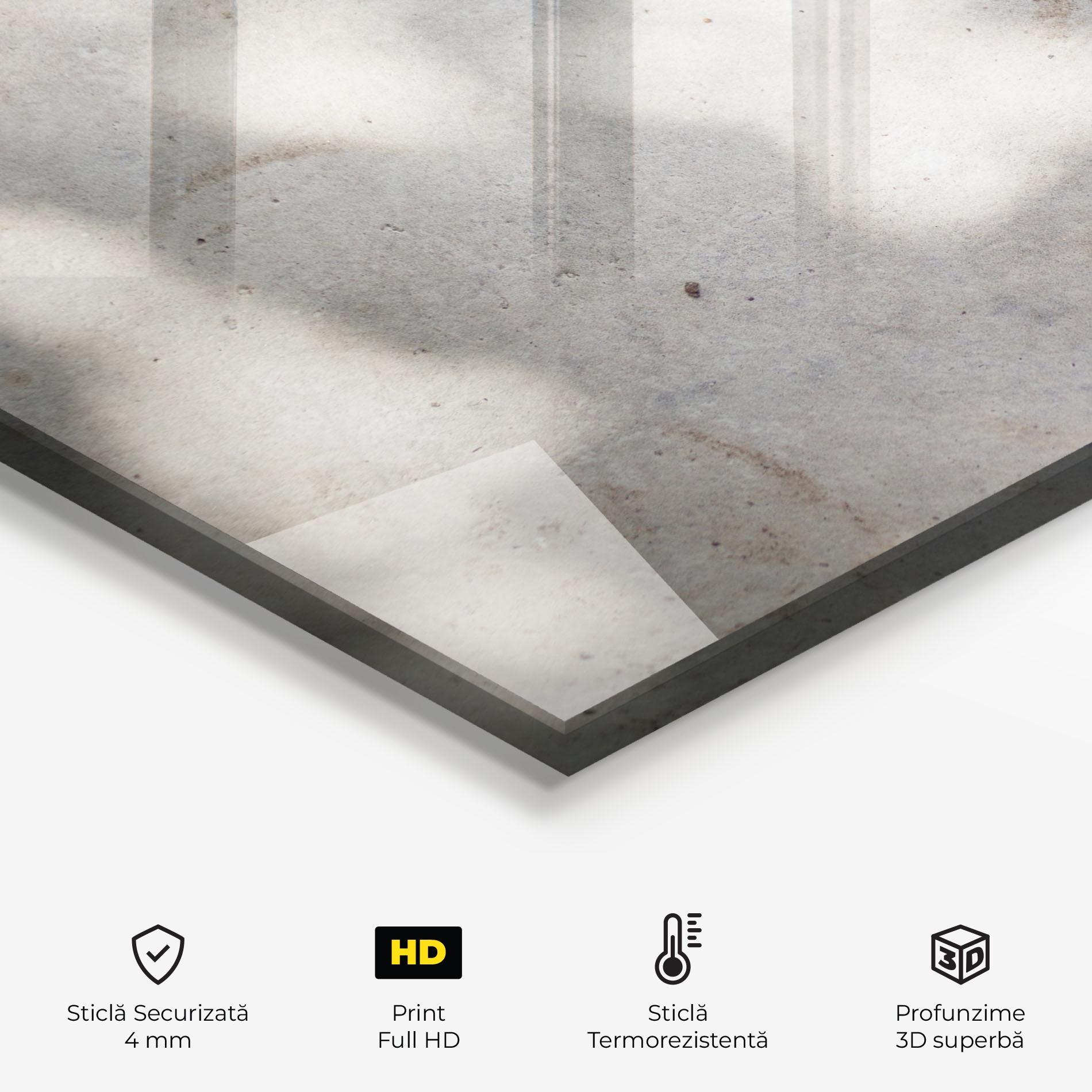 Panou Sticla Bucatarie Shadows On Cement mockup 2