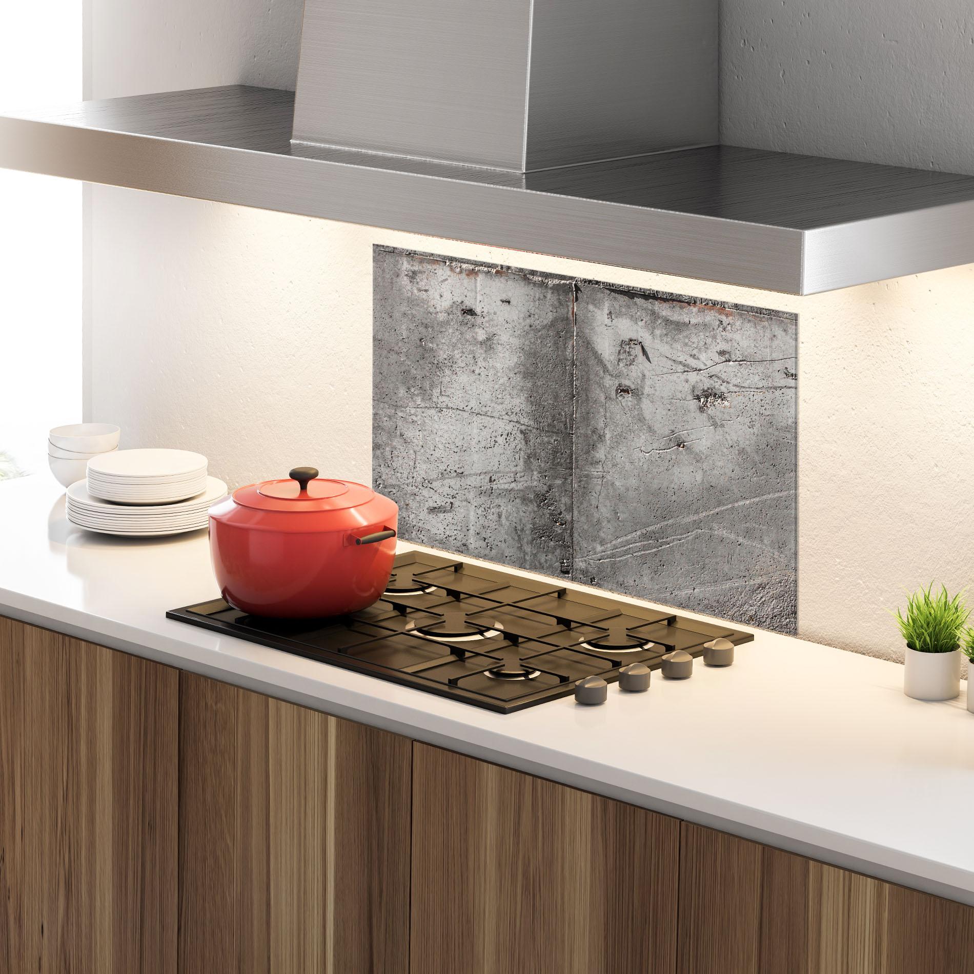 Panou Sticla Bucatarie Brown Ciment mockup 4