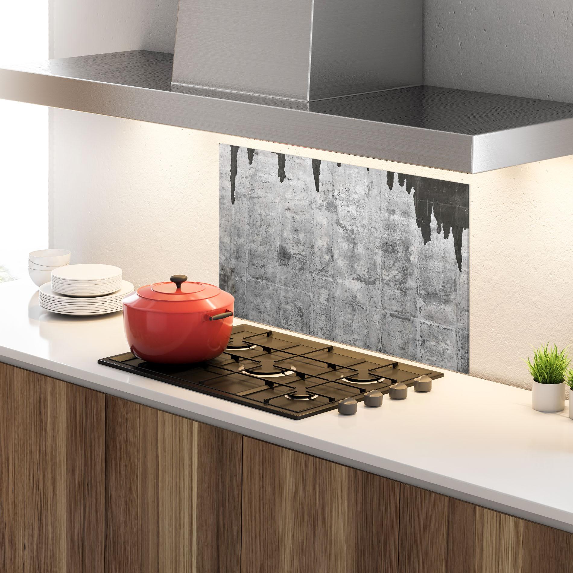 Panou Sticla Bucatarie Dirty Texture mockup 4