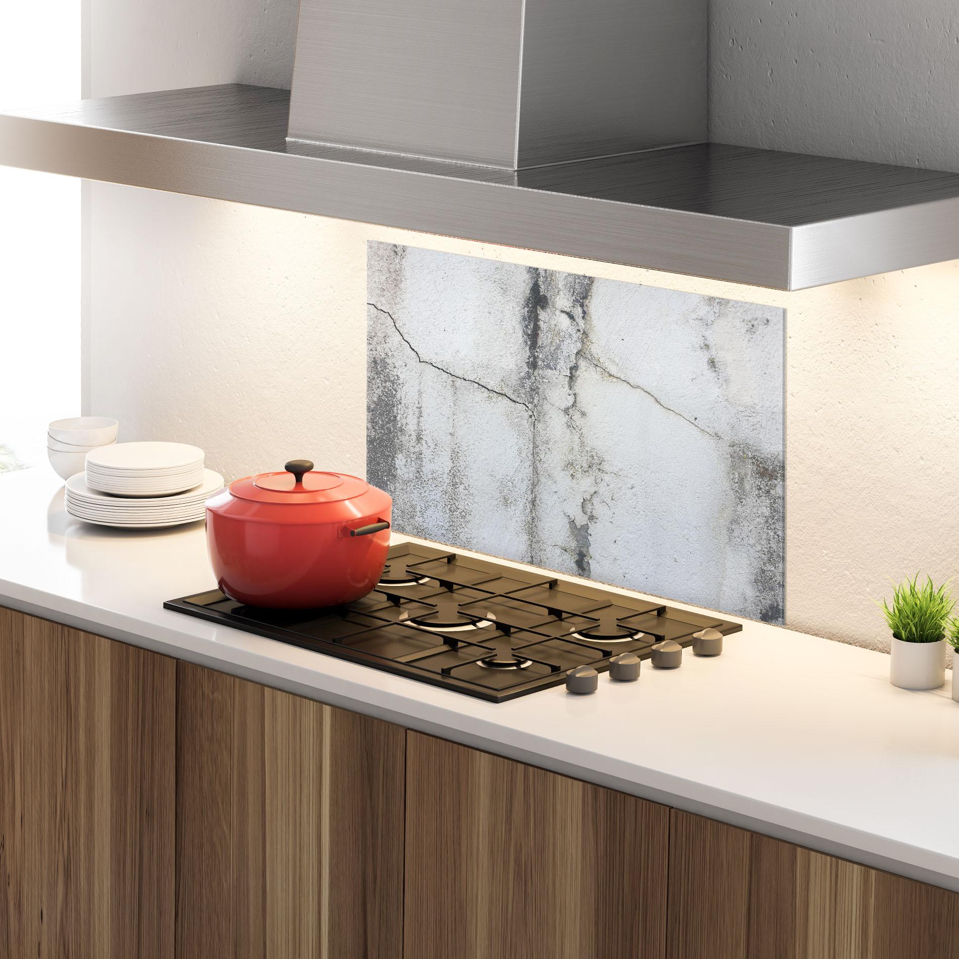 Panou Sticla Bucatarie Little Cracks Ciment mockup 4