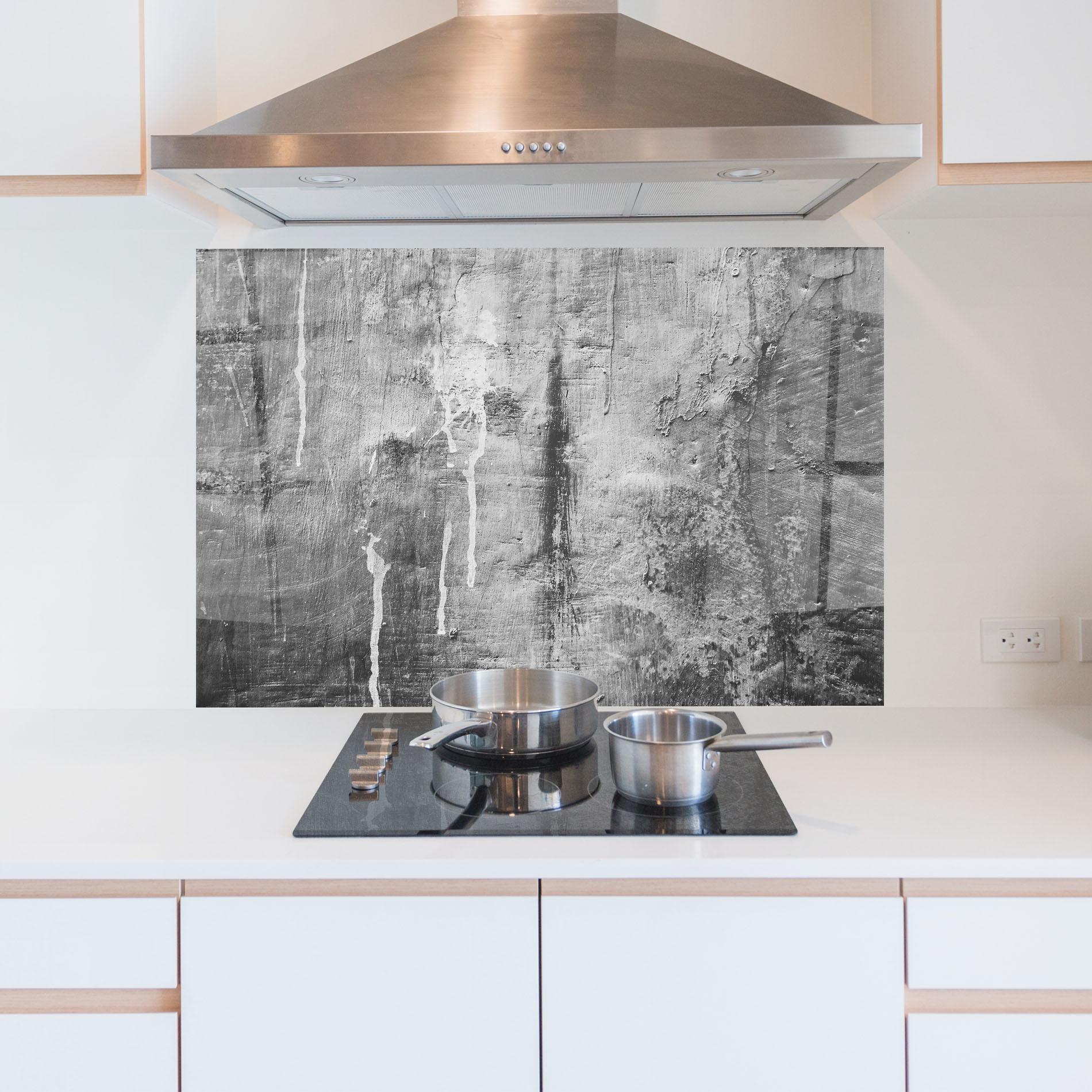 Panou Sticla Bucatarie Cement Architecture mockup 5